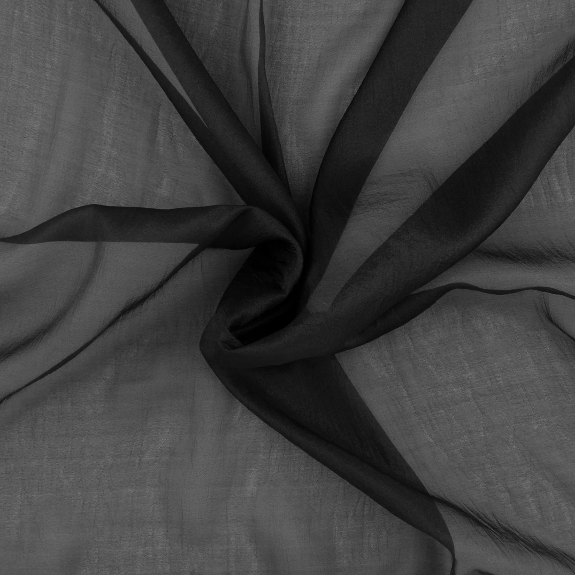 Crinkled Organza - FIONA - 008 - Black - Image 2