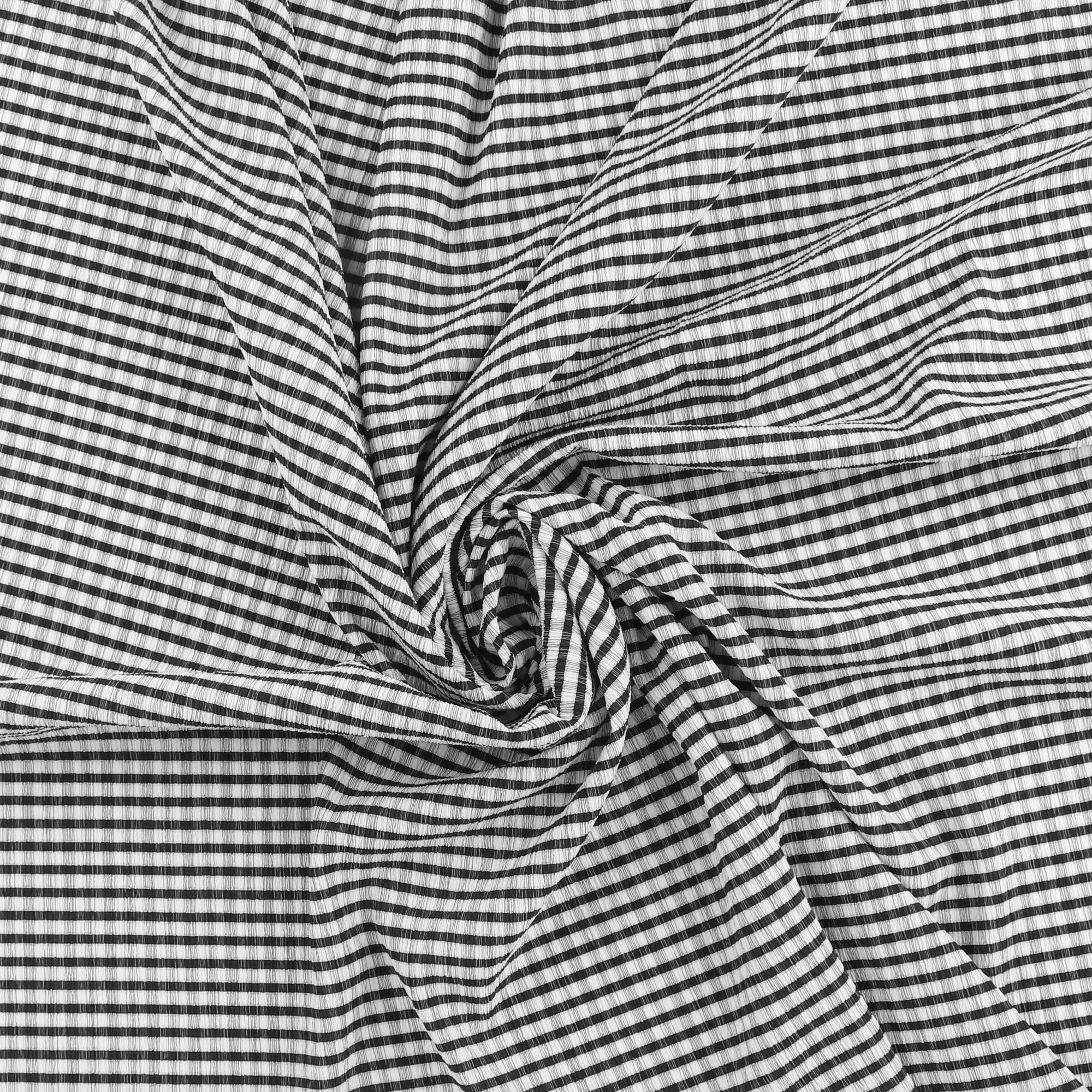 Crinkled Polyester - CHANTAL - 007 - Black - Image 2