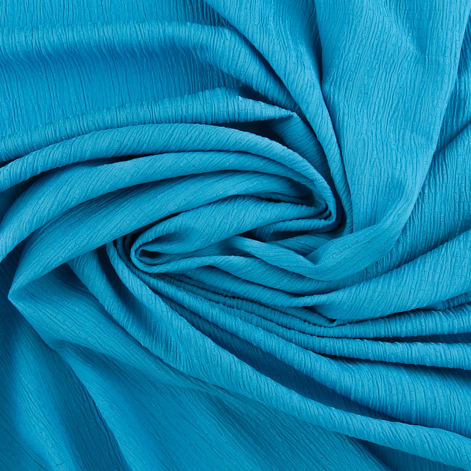 Crinkled Rib Polyester - MICHELLE - 004 - Turquoise - Image 2