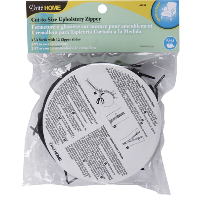 Cut-to-Size Nylon Zipper - Black