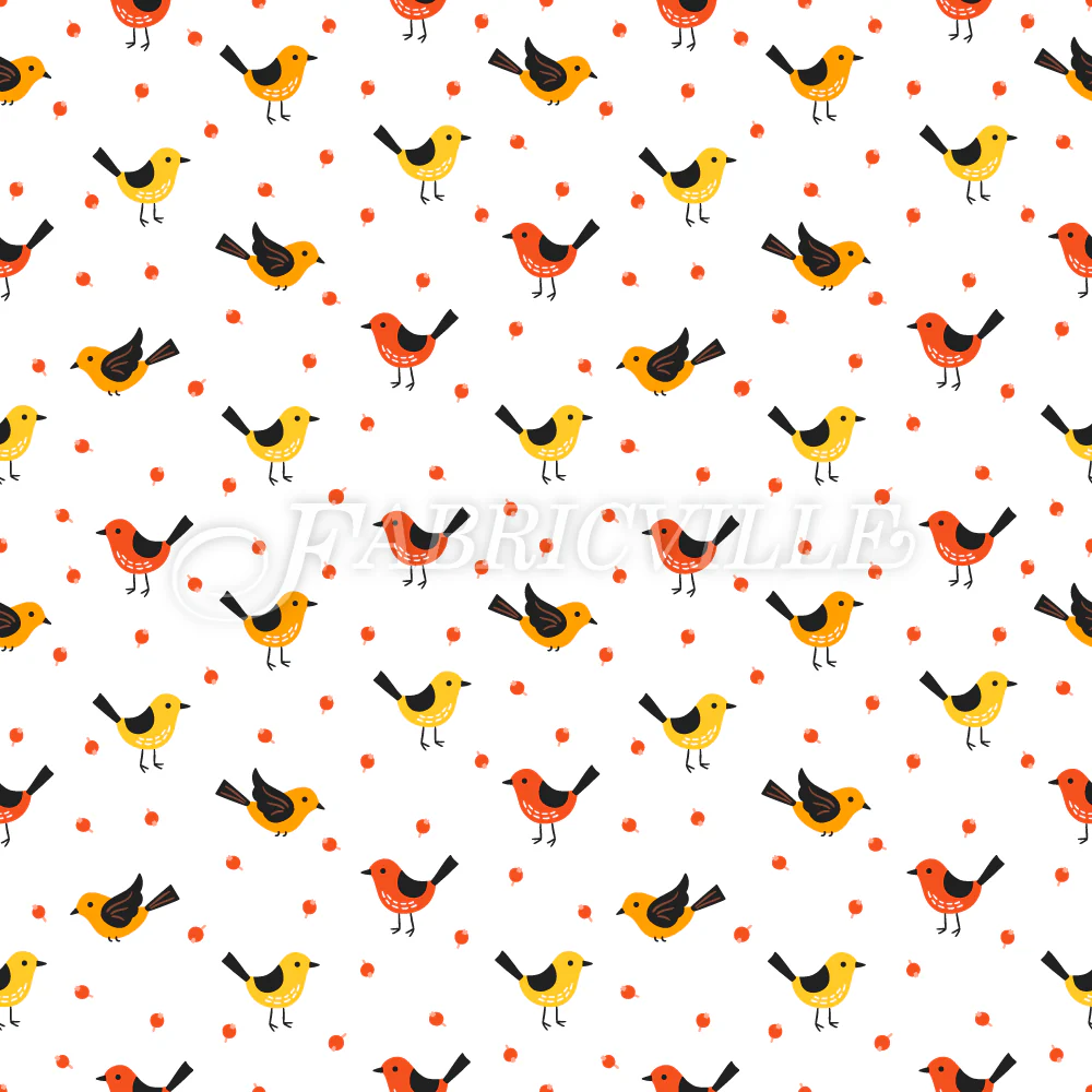 Cute Birds And Berries