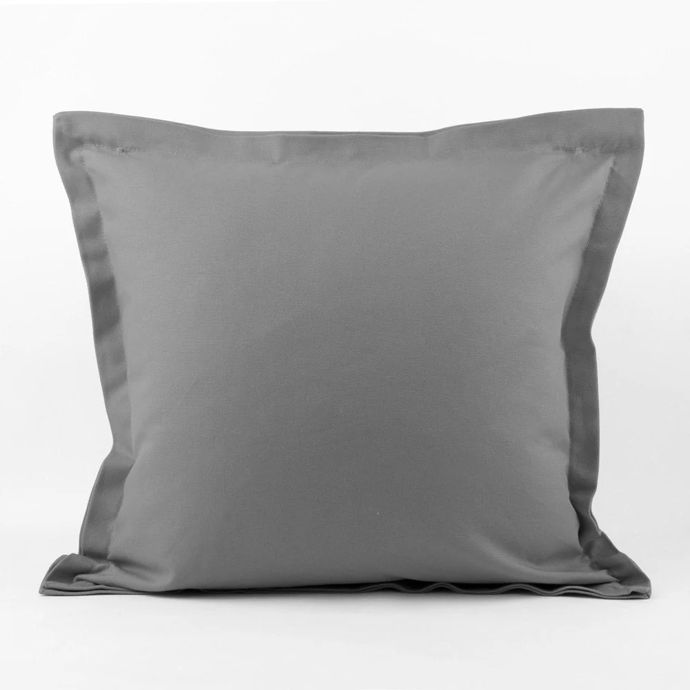 Decorative cushion cover - Cotton canvas Lyon - Grey - 18 x 18''