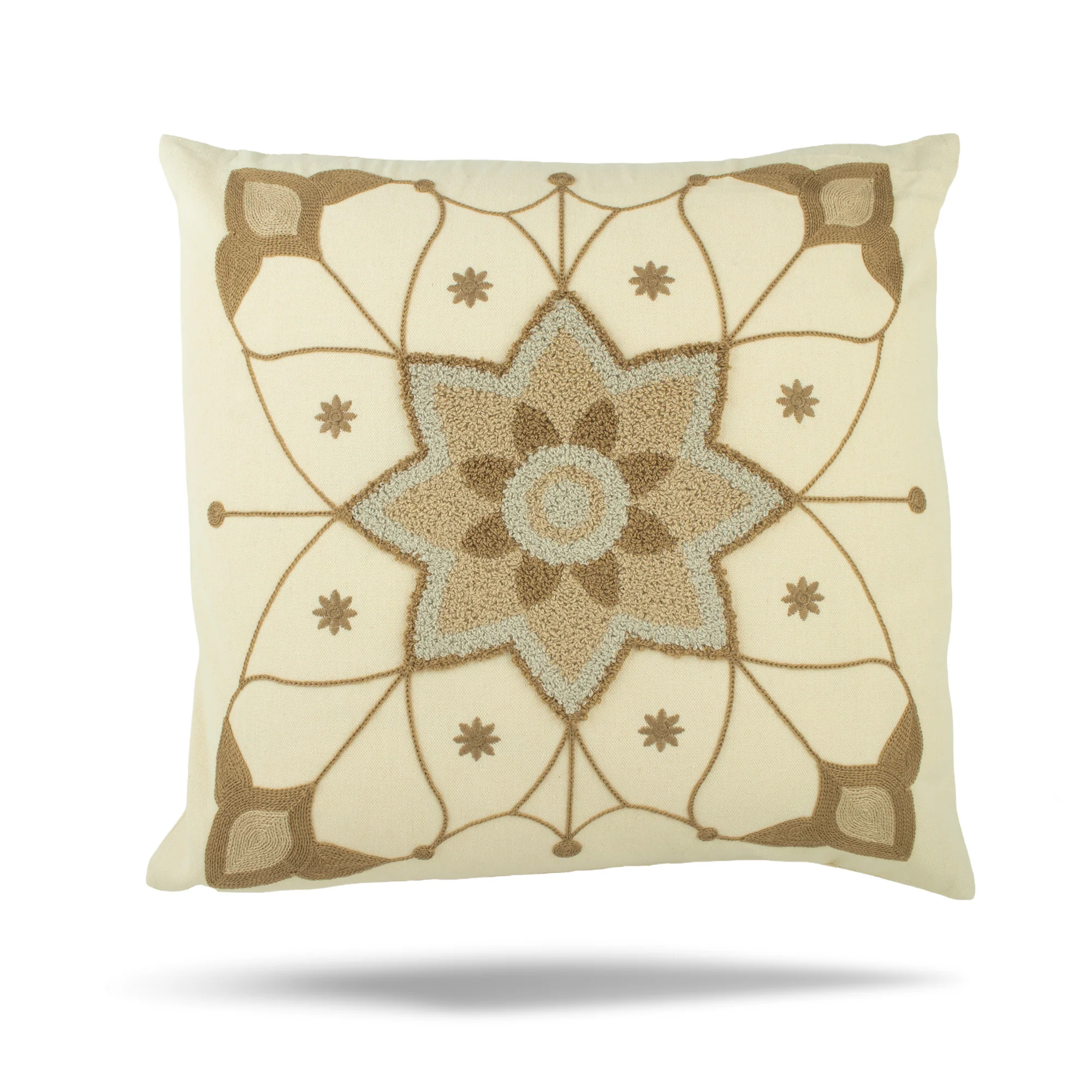 Decorative cushion cover - Sakora - Natural - 18 x 18''