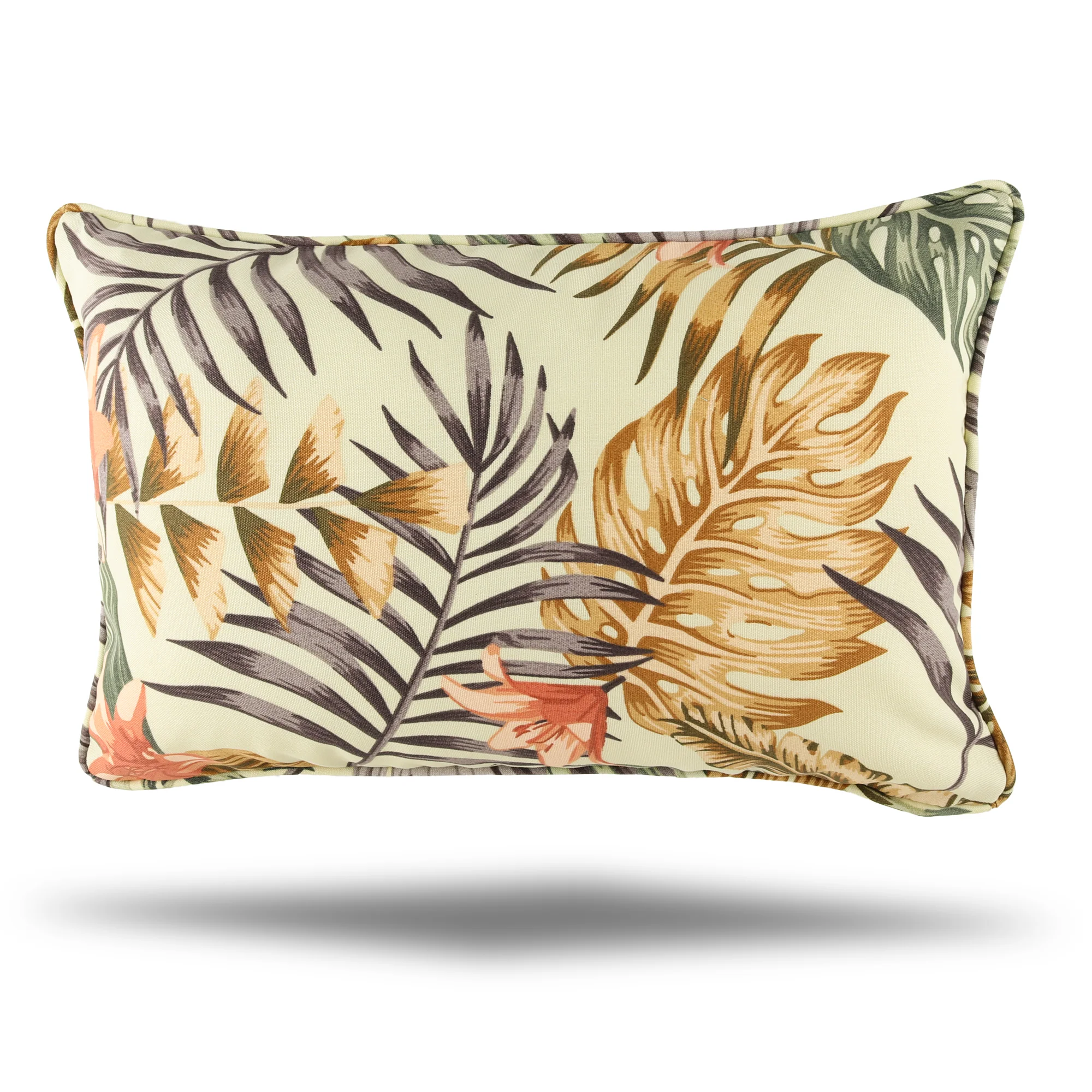 Decorative Outdoor Cushion Cover - Botanica - Floral - Butter - 13 x 20 in