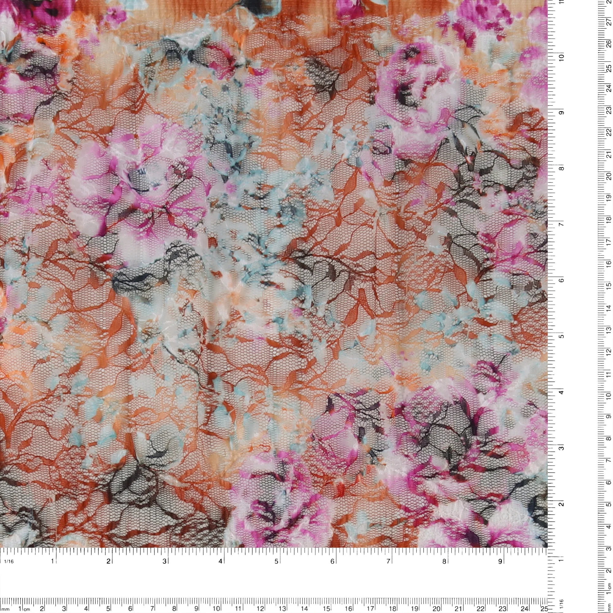 Digital Pleated Lace - AZALEA - 001 - Brown - Image 3