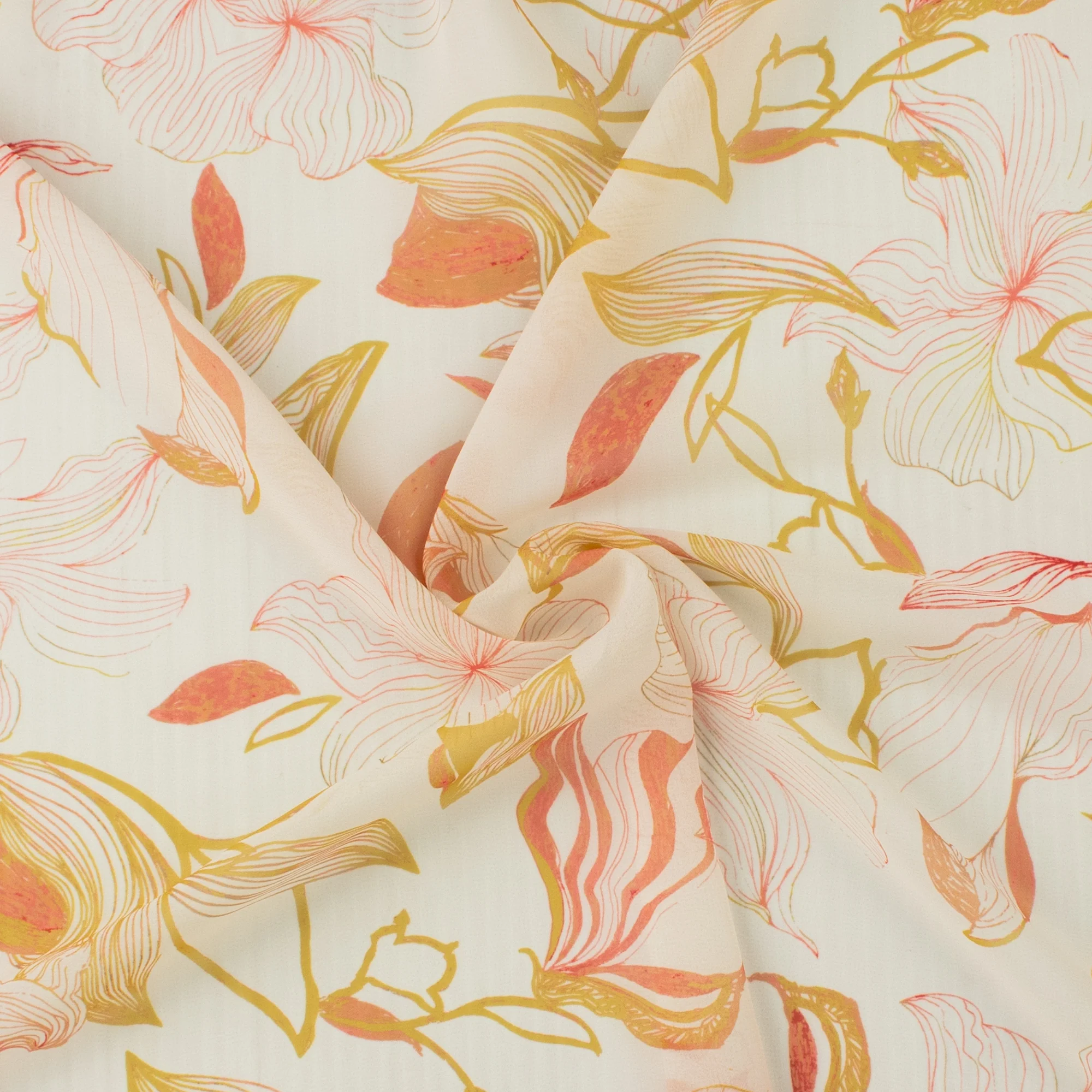 Digital Printed Chiffon - GEMINI - 004 - Apricot - Image 2