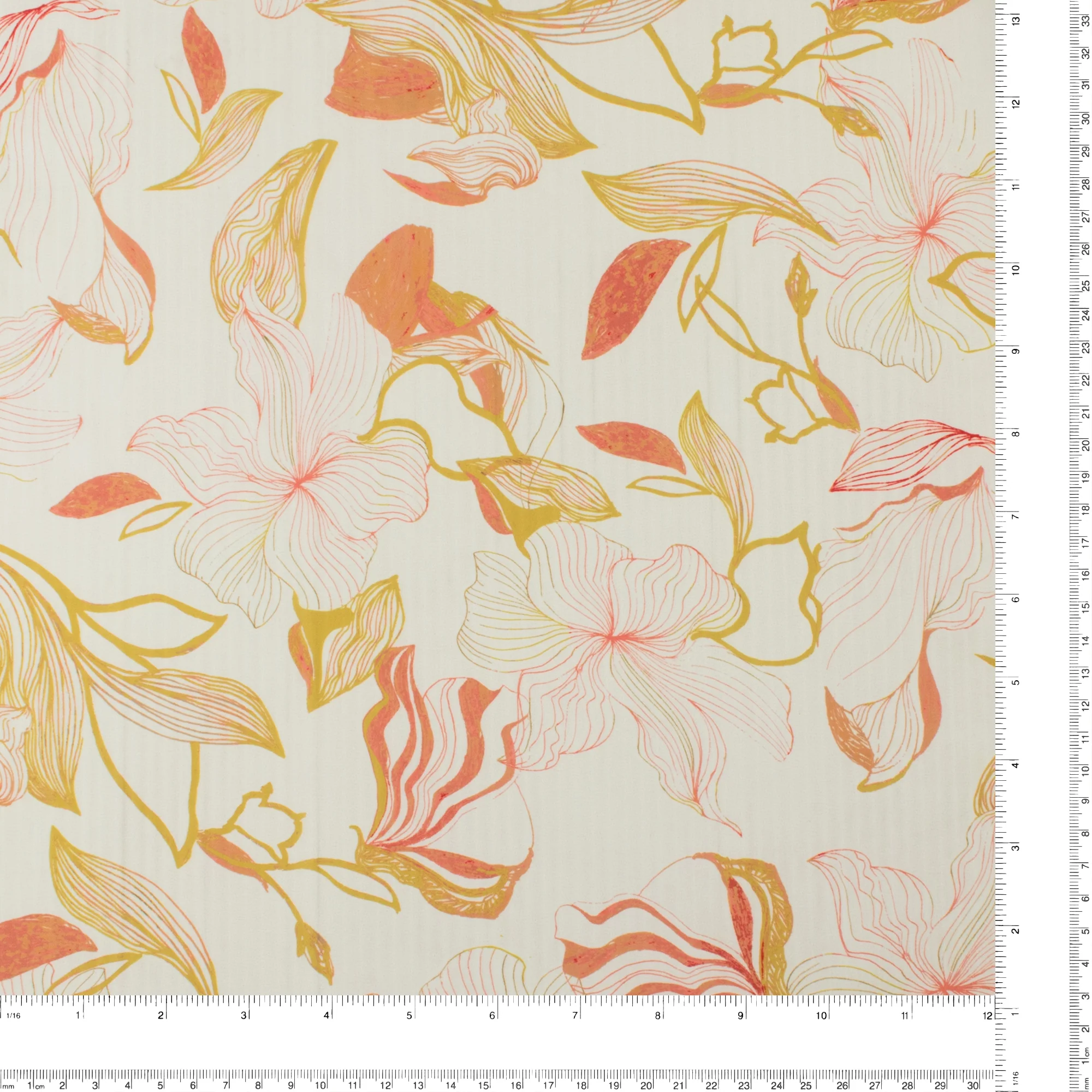 Digital Printed Chiffon - GEMINI - 004 - Apricot - Image 3