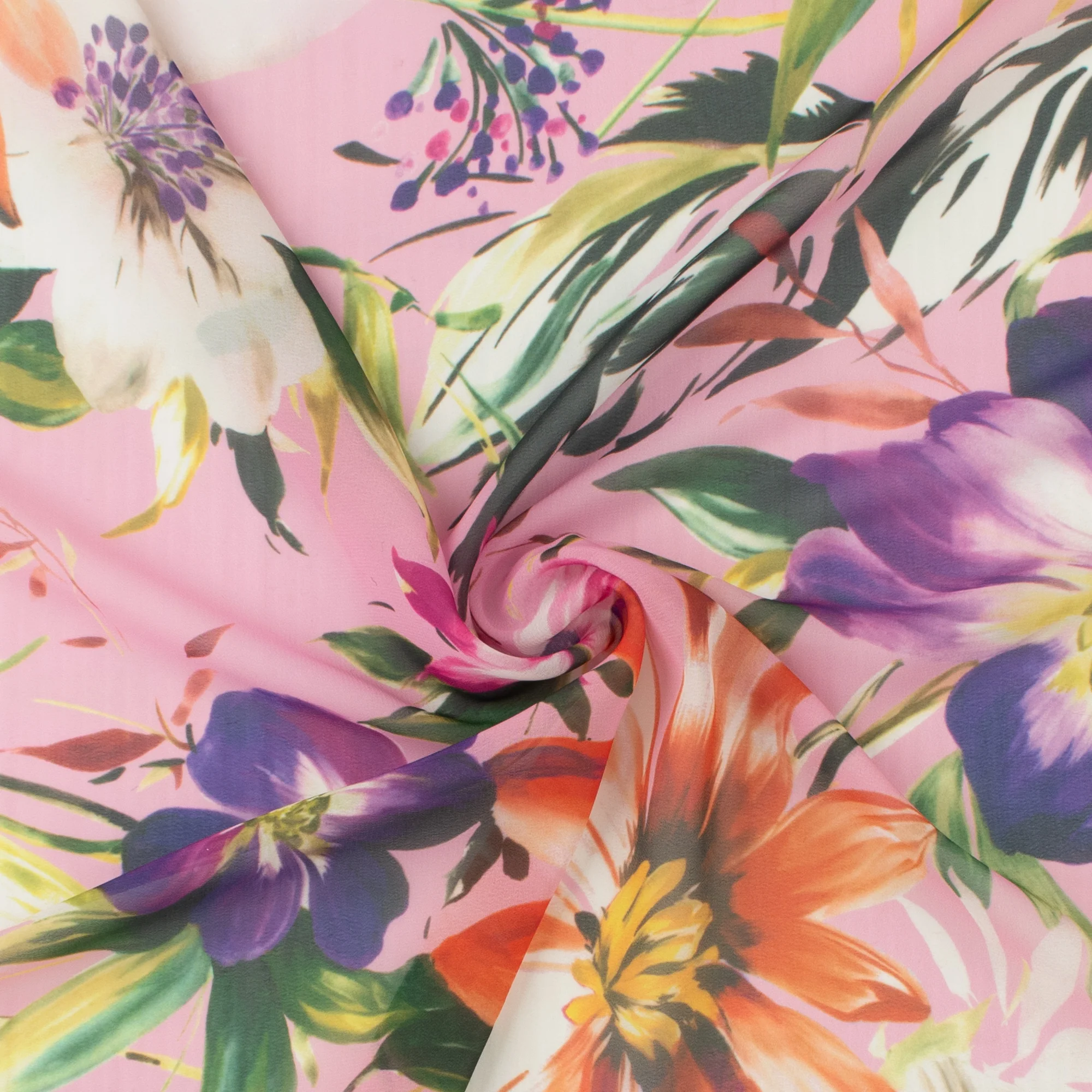 Digital Printed Chiffon - GEMINI - 007 - Pink - Image 2