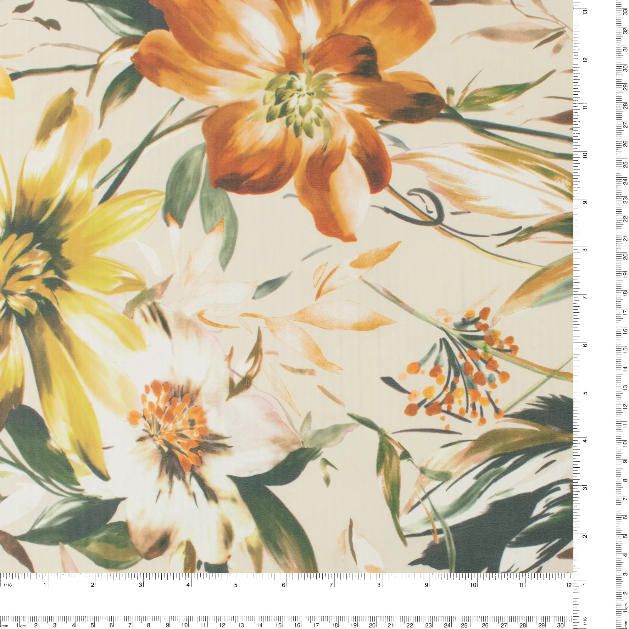 Digital Printed Chiffon - GEMINI - 008 - Offwhite - Image 3