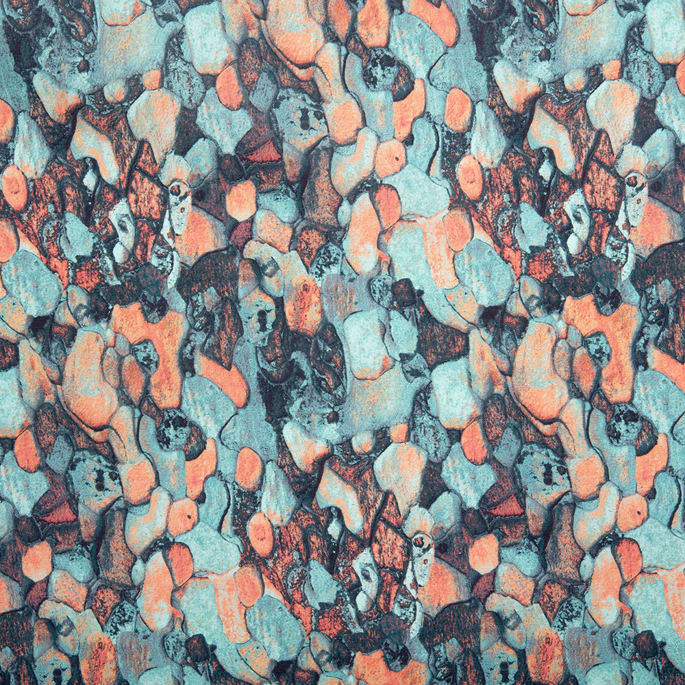 Digital Printed Cotton - NATURAL BEAUTIES - Abstracts - Aqua