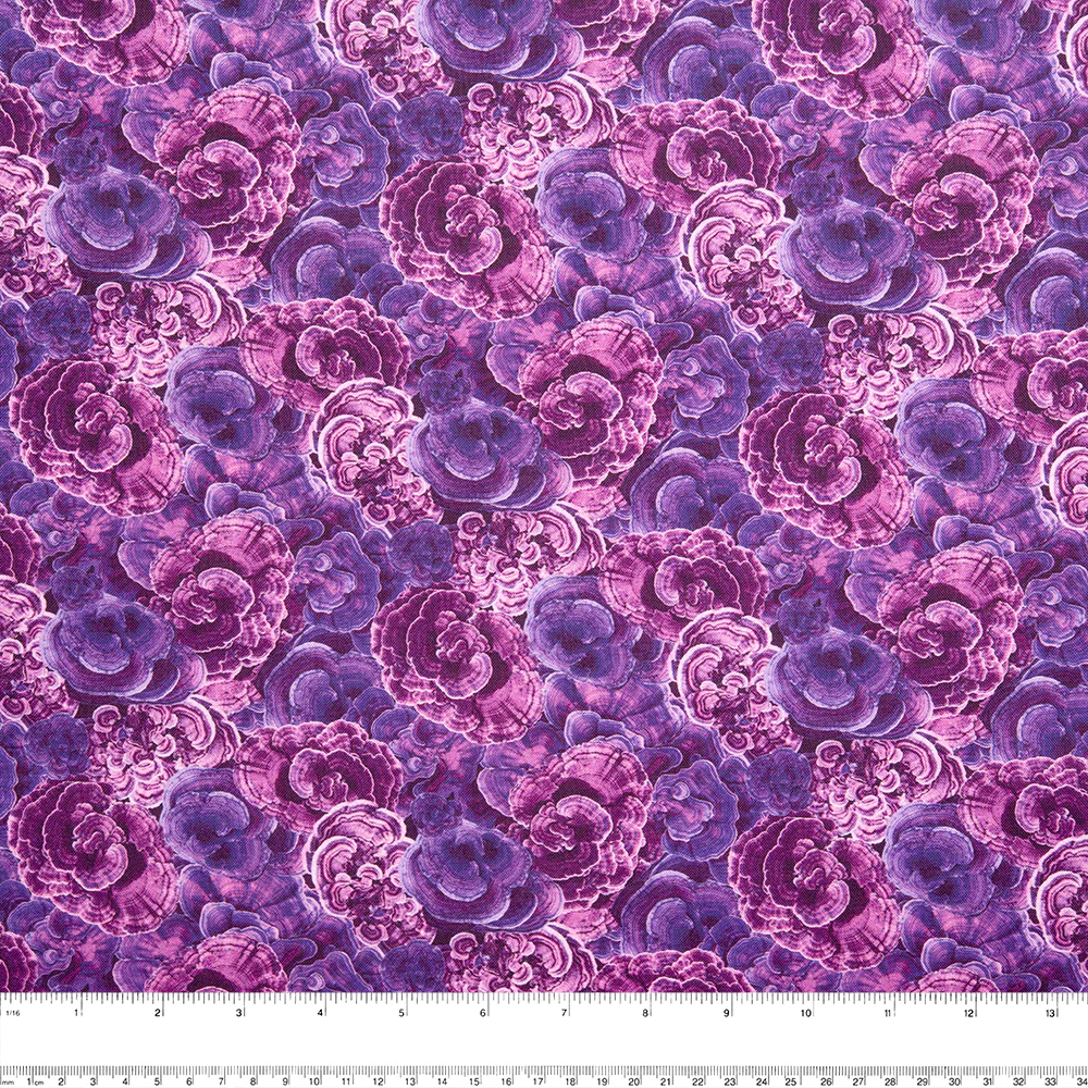 Digital Printed Cotton - NATURAL BEAUTIES - Bark - Purple - Image 2