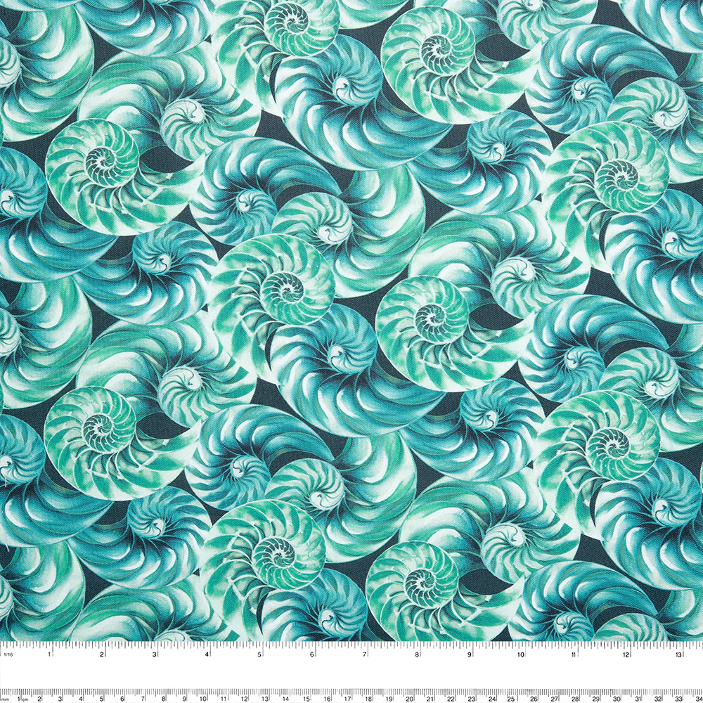 Digital Printed Cotton - NATURAL BEAUTIES - Eggshell - Green - Image 2