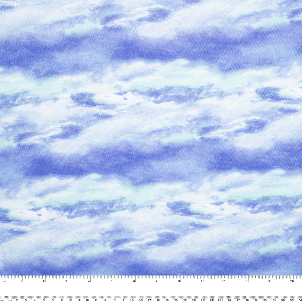 Digital Printed Cotton - NATURAL BEAUTIES - Sky - Blue - Image 2