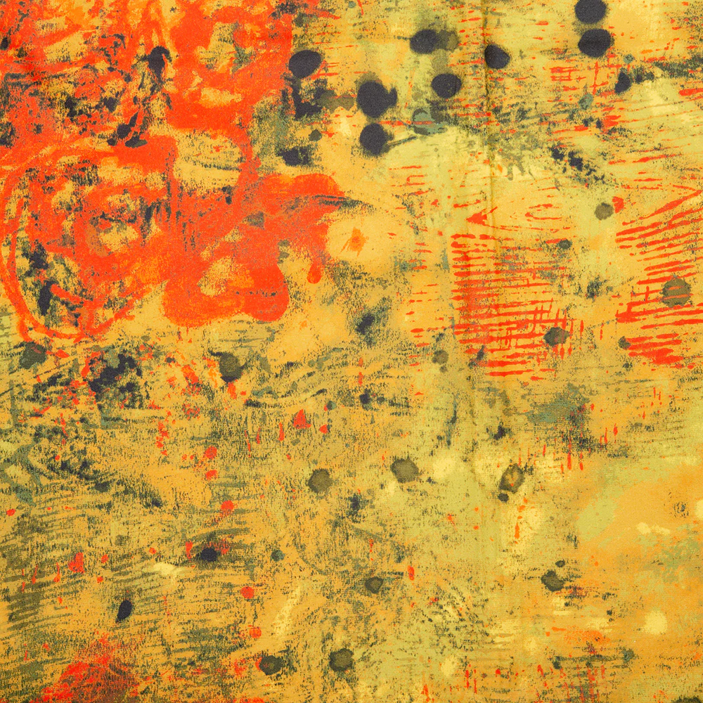 Digital Printed Cotton - SPOTTED GRAFFITI - Splash - Yellow