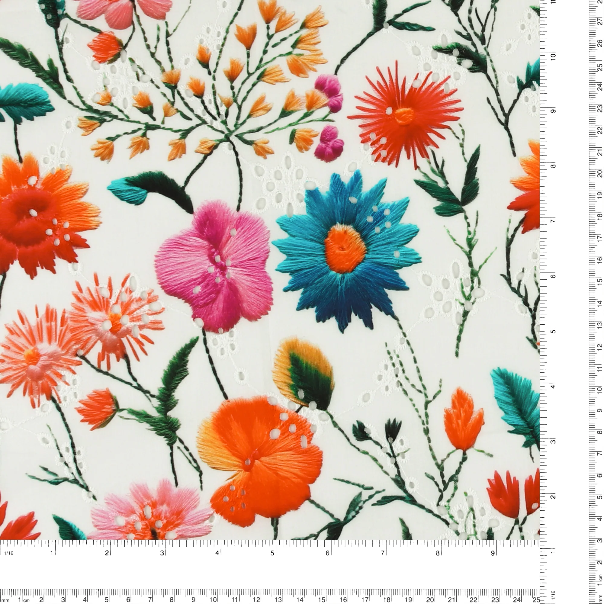 Digital Printed Eyelet - ST-TROPEZ - 002 - White - Image 3