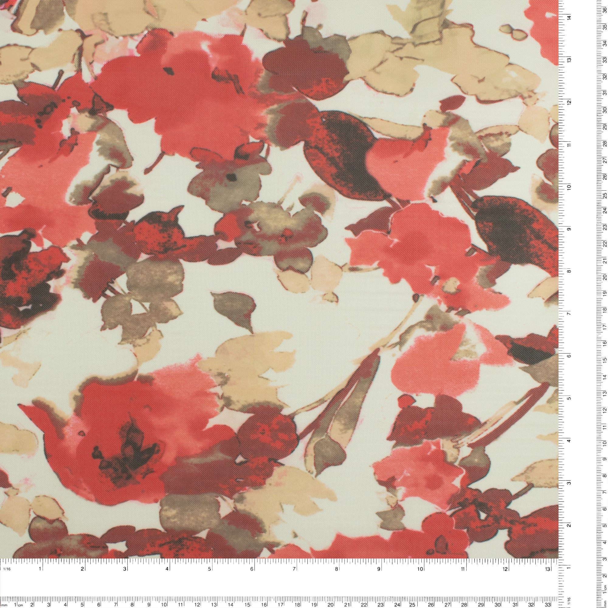 Digital Printed Mesh - Eloise - 008 - Red - Image 3