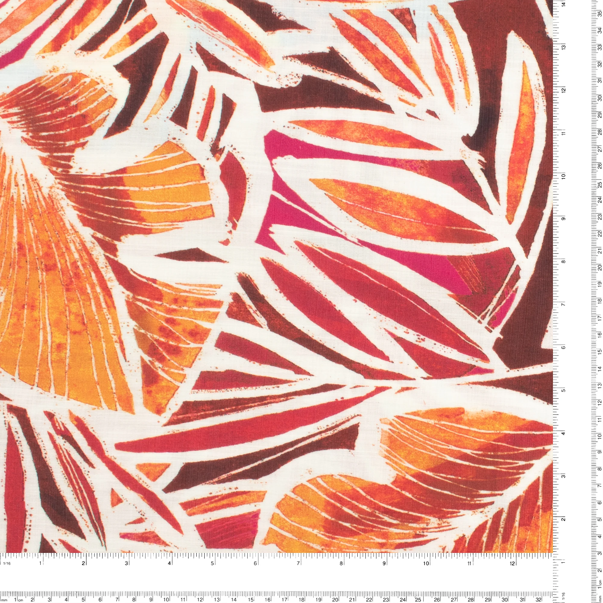 Digital Printed Rayon Nylon Slub - BOREALIS - 002 - Red - Image 3