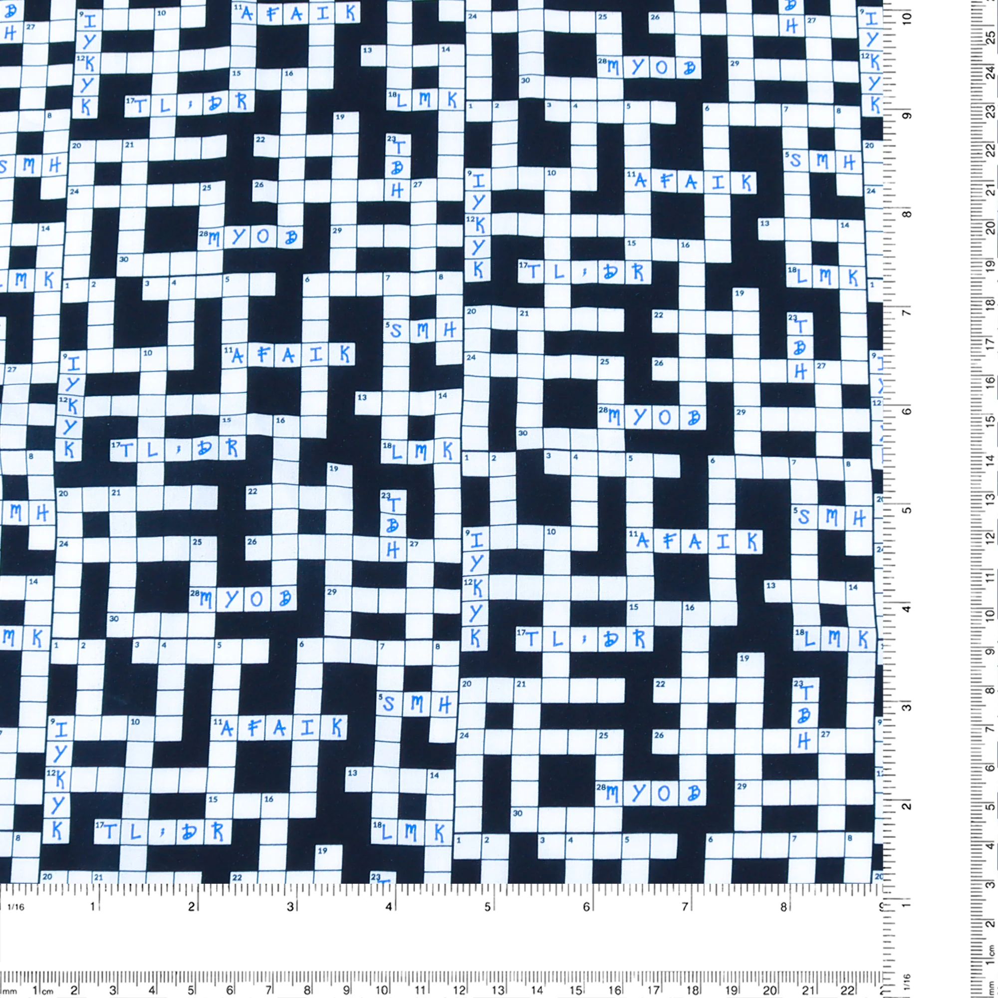 Digital Printed Rayon Poplin - OLIVIA - 004 - Black & White - Image 3