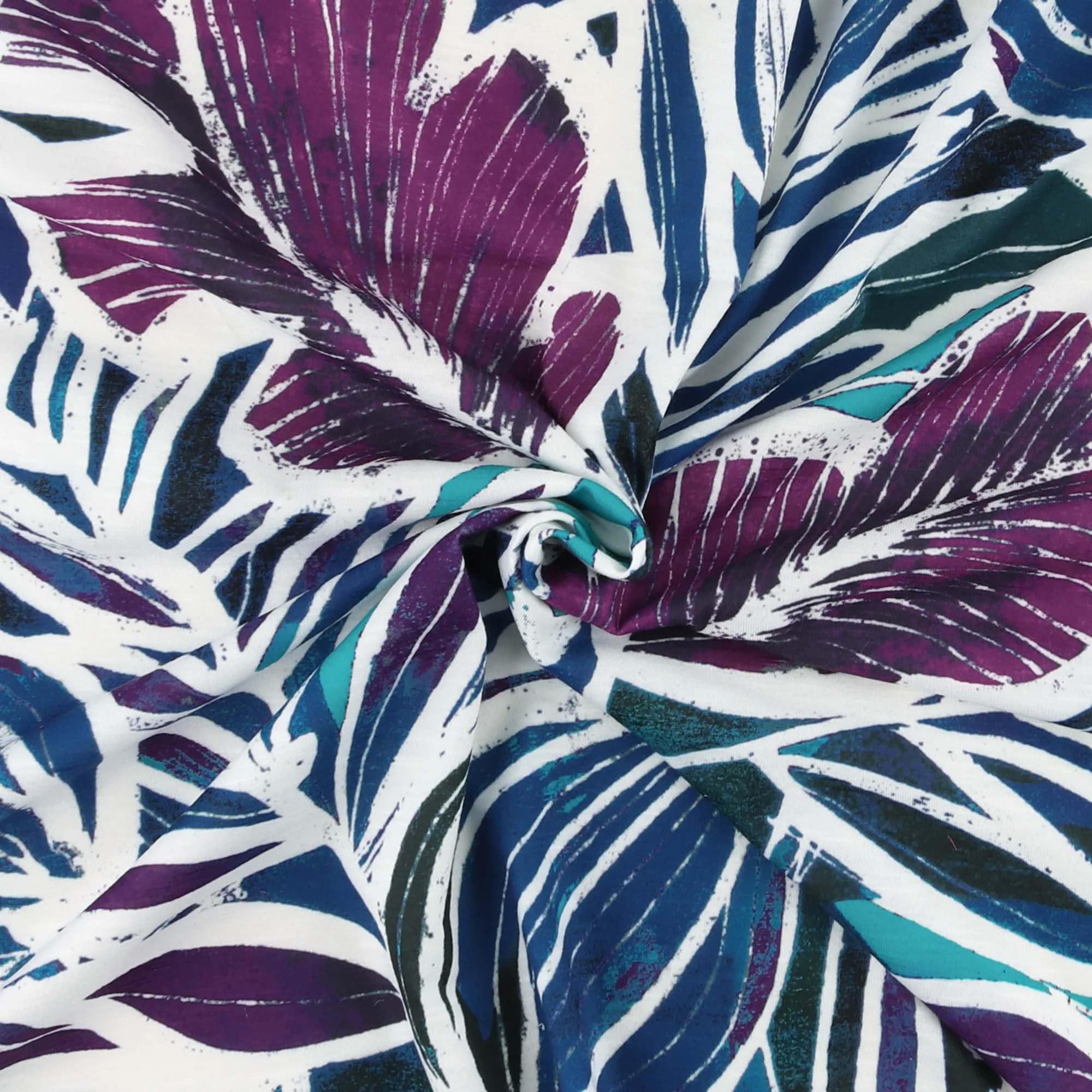 Digital Printed Slub Knit - MATILDA - 003 - Purple - Image 2