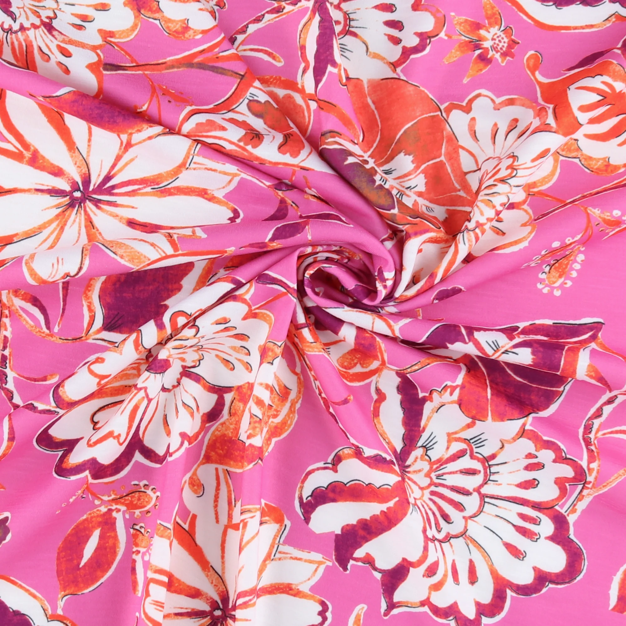 Digital Printed Slub Knit - MATILDA - 008 - Pink - Image 2