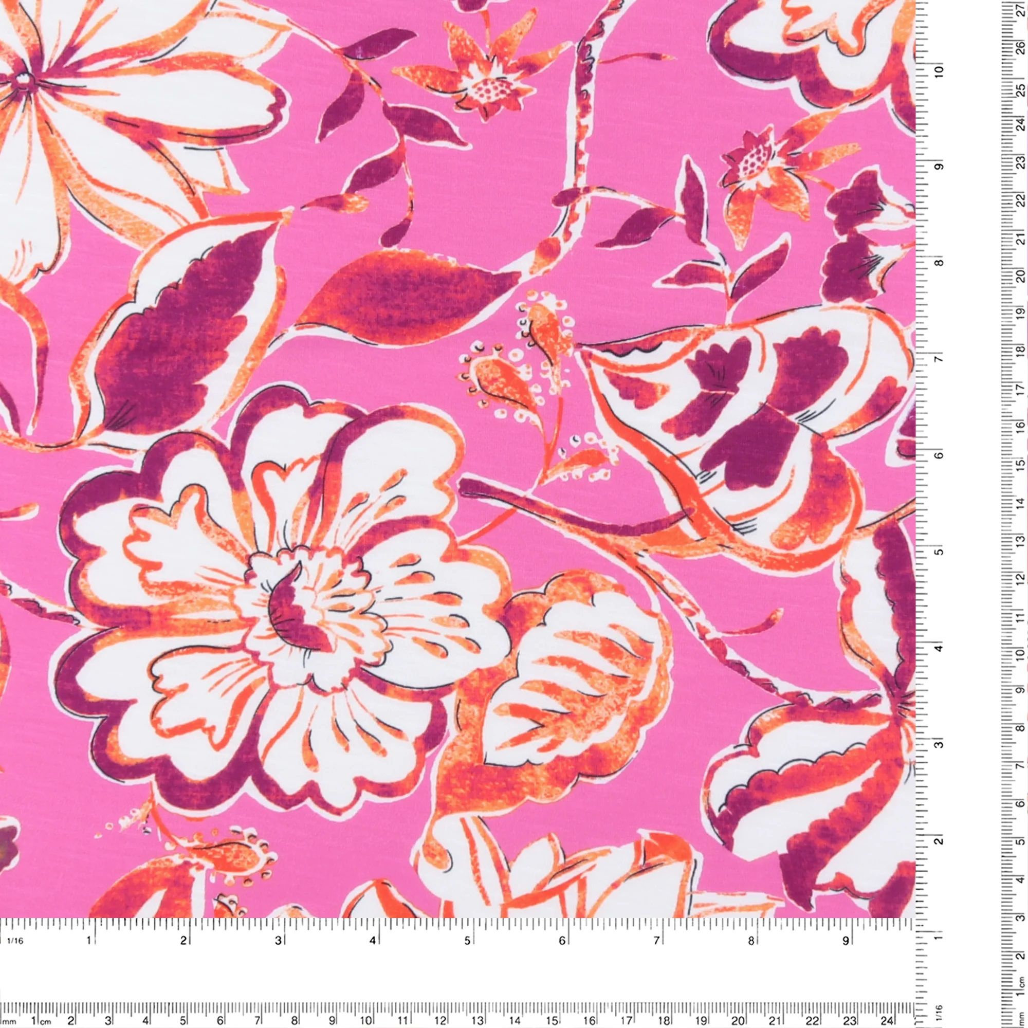 Digital Printed Slub Knit - MATILDA - 008 - Pink - Image 3