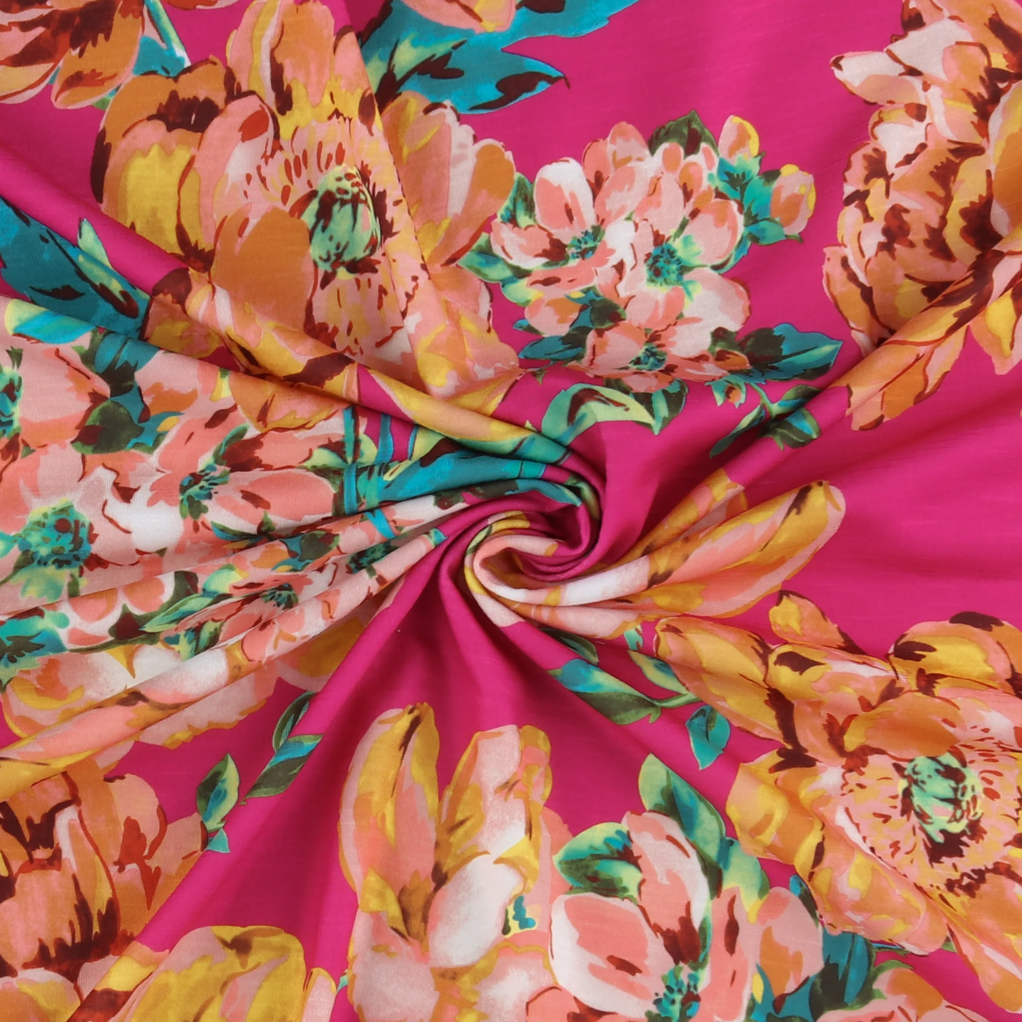 Digital Printed Slub Knit - MATILDA - 009 - Magenta - Image 2