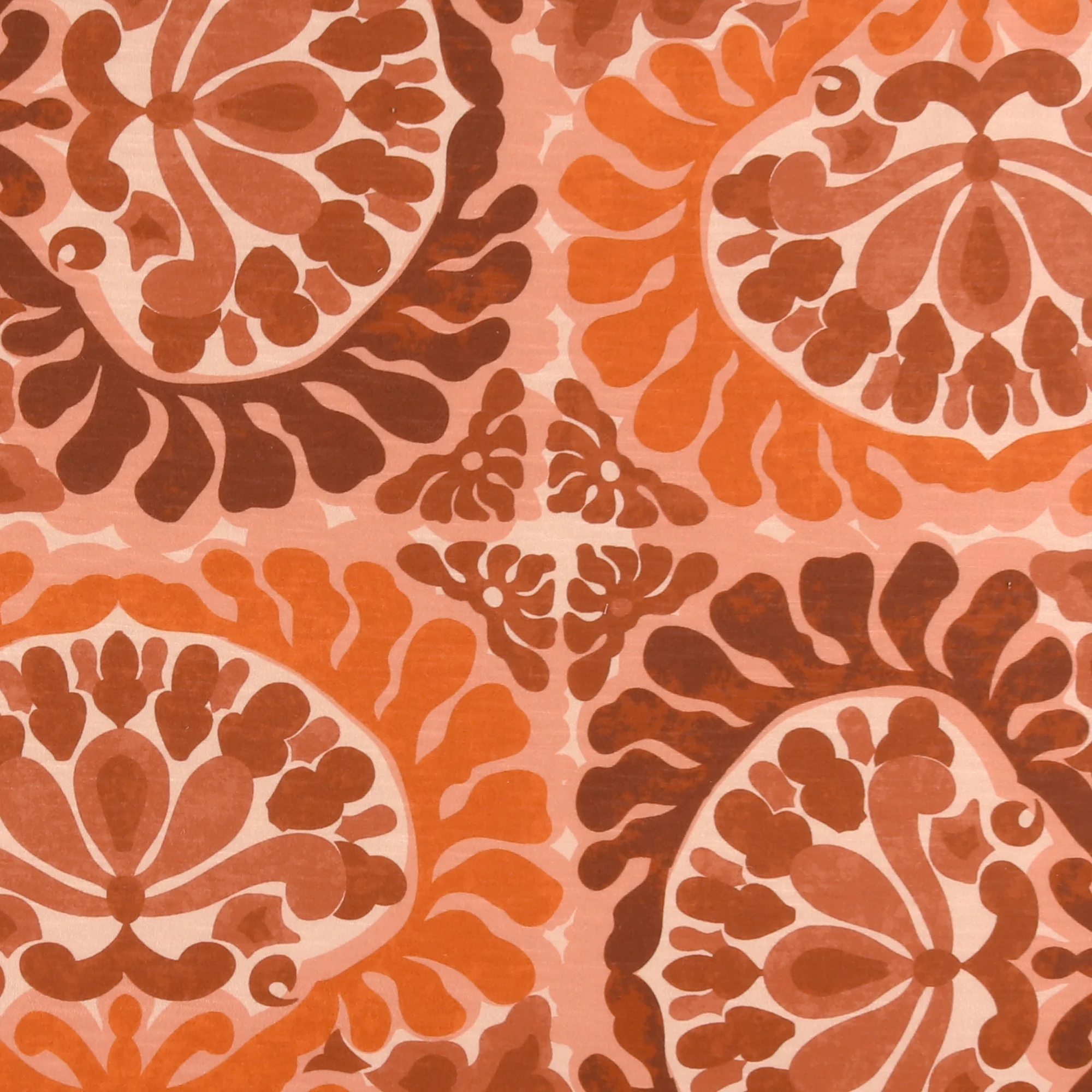 Digital Printed Slub Knit - MATILDA - 010 - Burnt Orange
