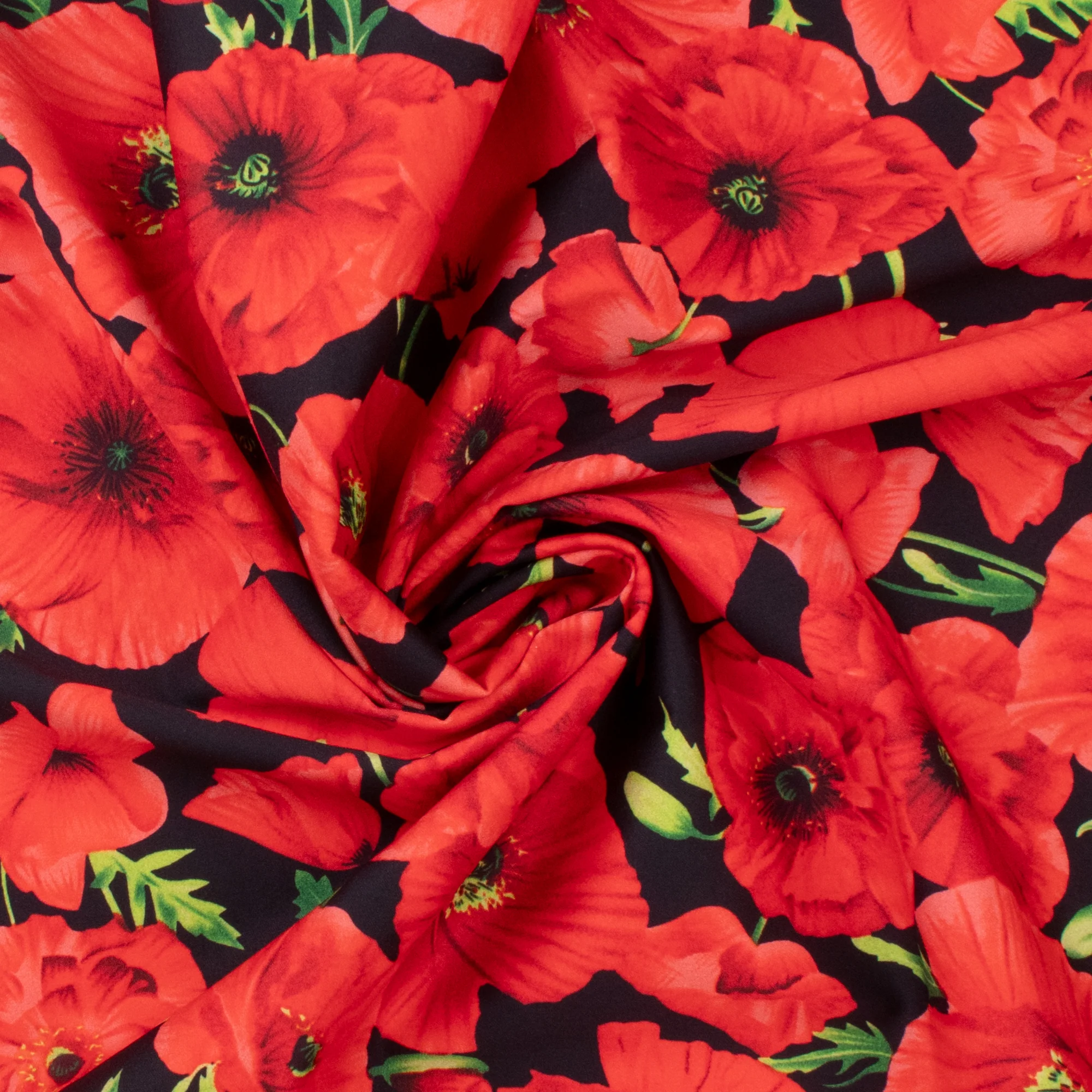 Digital Printed Stetch Cotton Sateen - ST-TROPEZ - 001 - Black - Image 2
