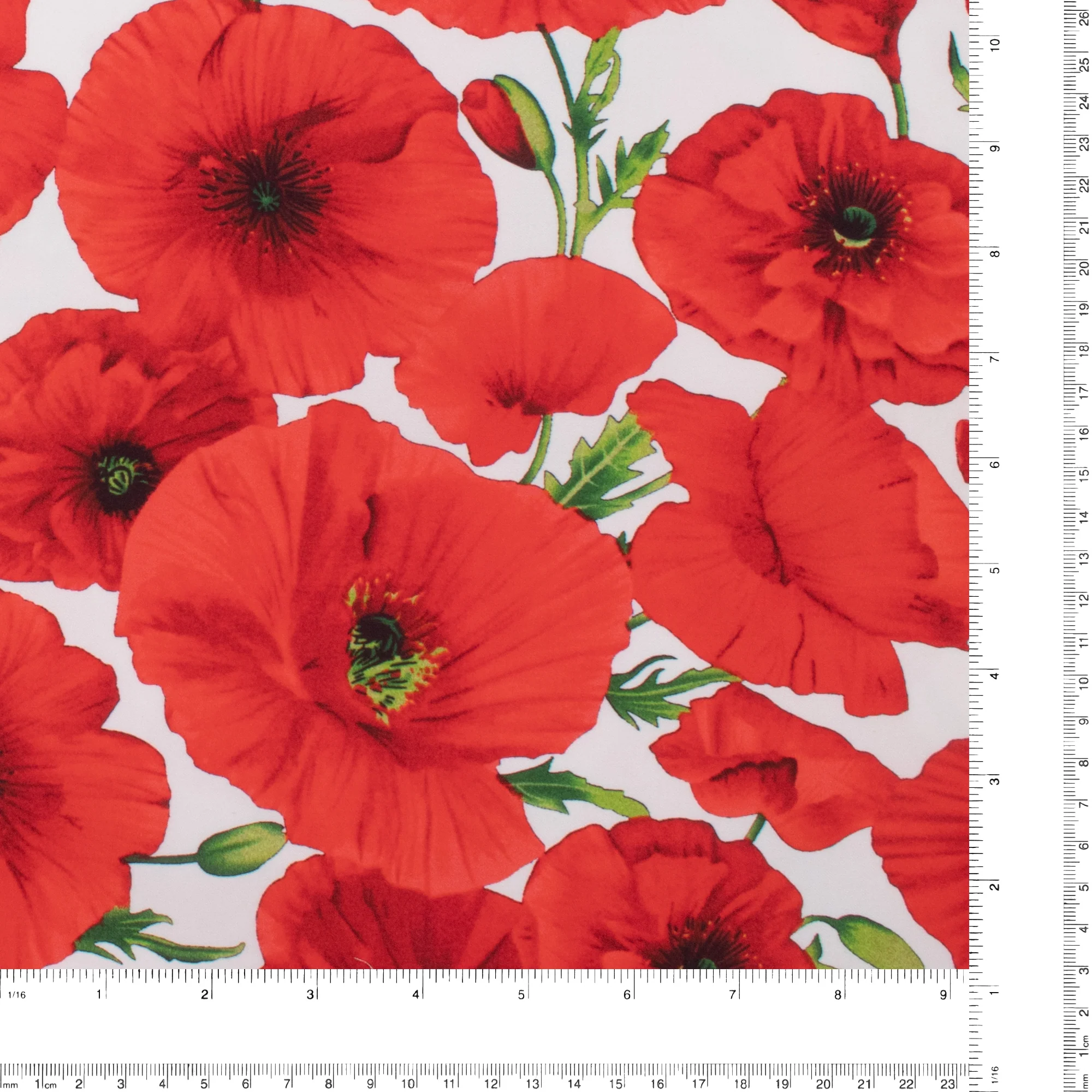 Digital Printed Stetch Cotton Sateen - ST-TROPEZ - 002 - White - Image 3