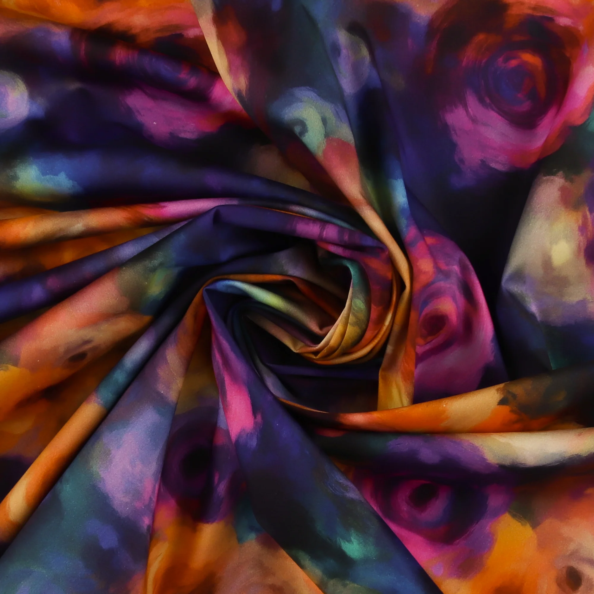 Digital Printed Stetch Cotton Sateen - ST-TROPEZ - 007 - Purple - Image 2