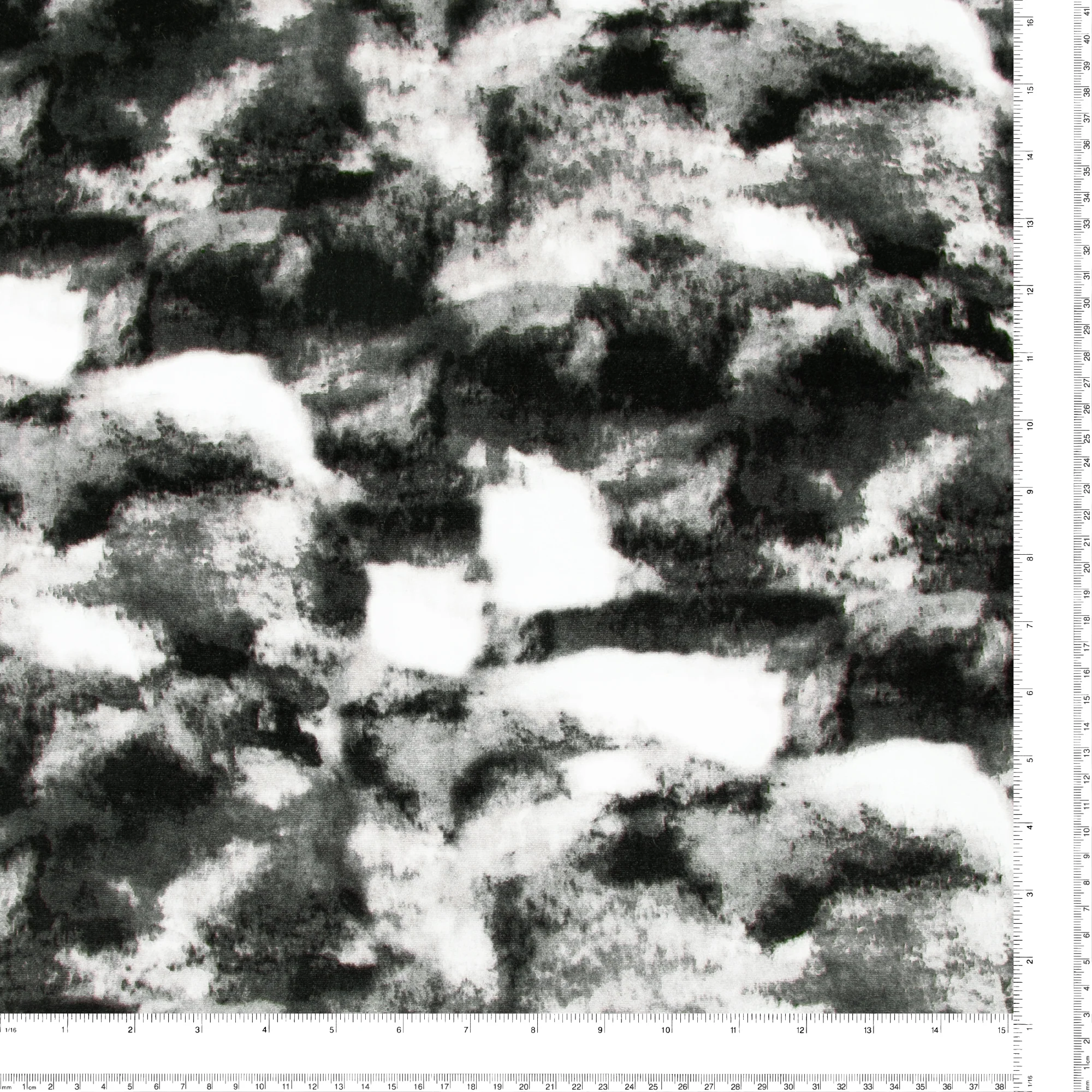 Digital Printed Stretch Velvet - GLAM - 006 - Grey - Image 3