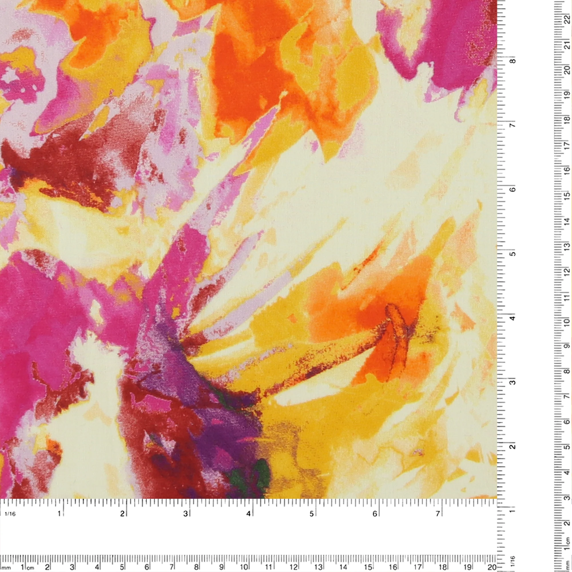 Digital Printed Voile - PASTEL - 003 - Orange - Image 3