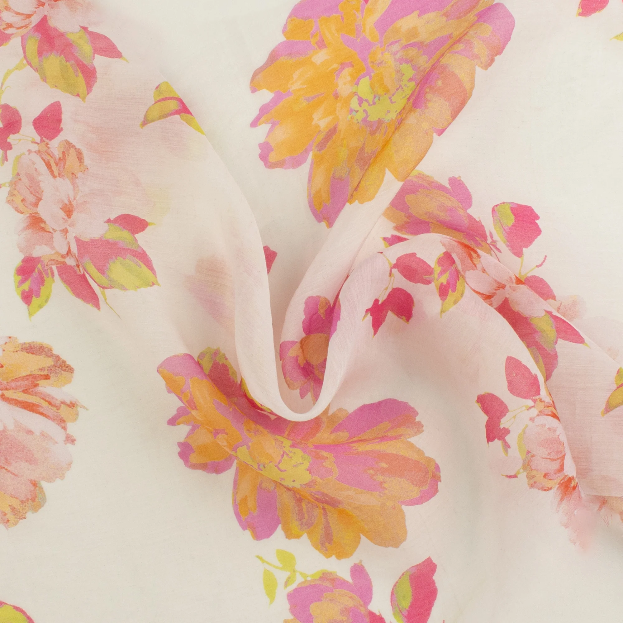 Digital Printed Voile - «TRINITY» - 001 - White - Image 2