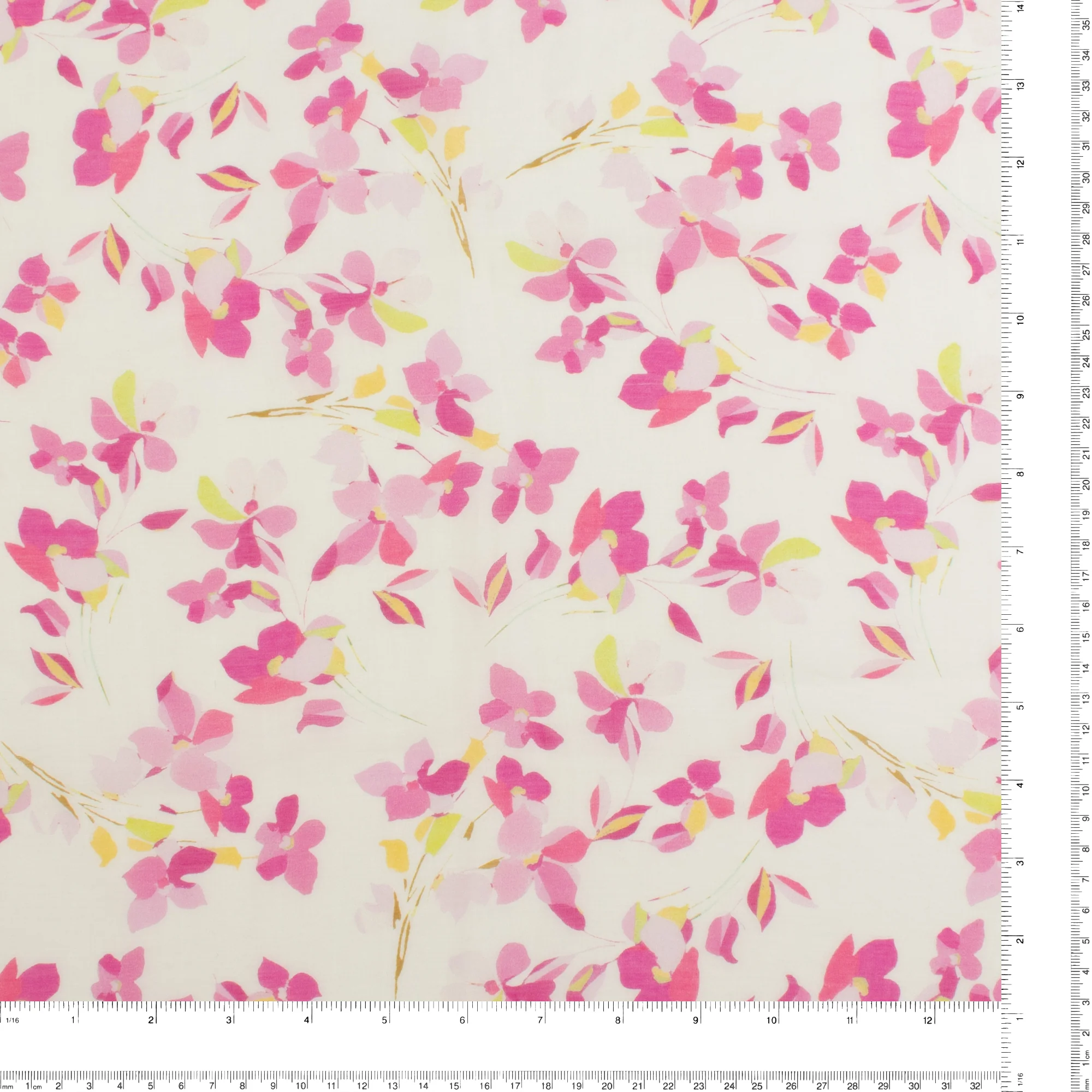 Digital Printed Voile - «TRINITY» - 002 - White - Image 3