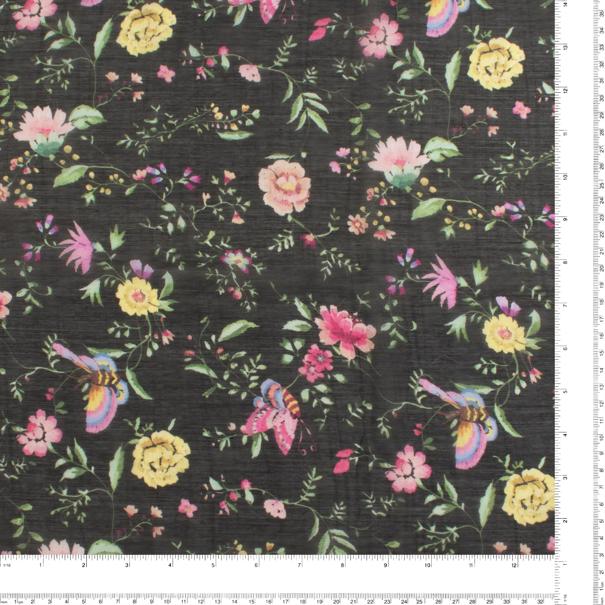 Digital Printed Voile - «TRINITY» - 004 - Black - Image 3