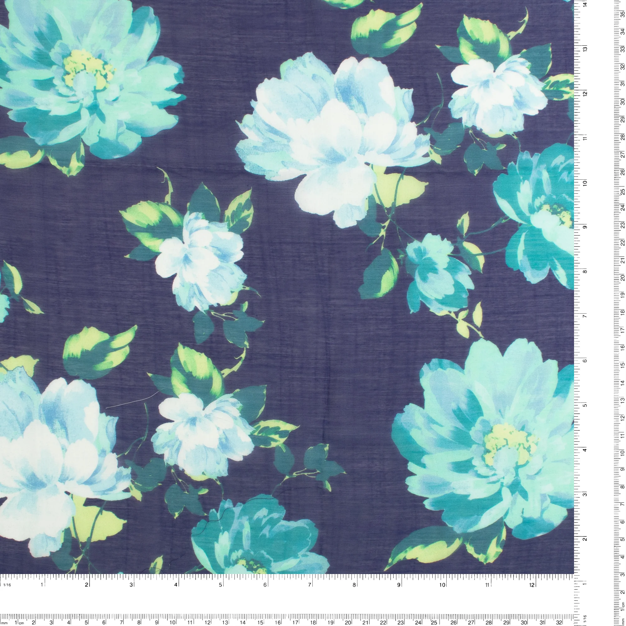 Digital Printed Voile - «TRINITY» - 008 - Navy - Image 3