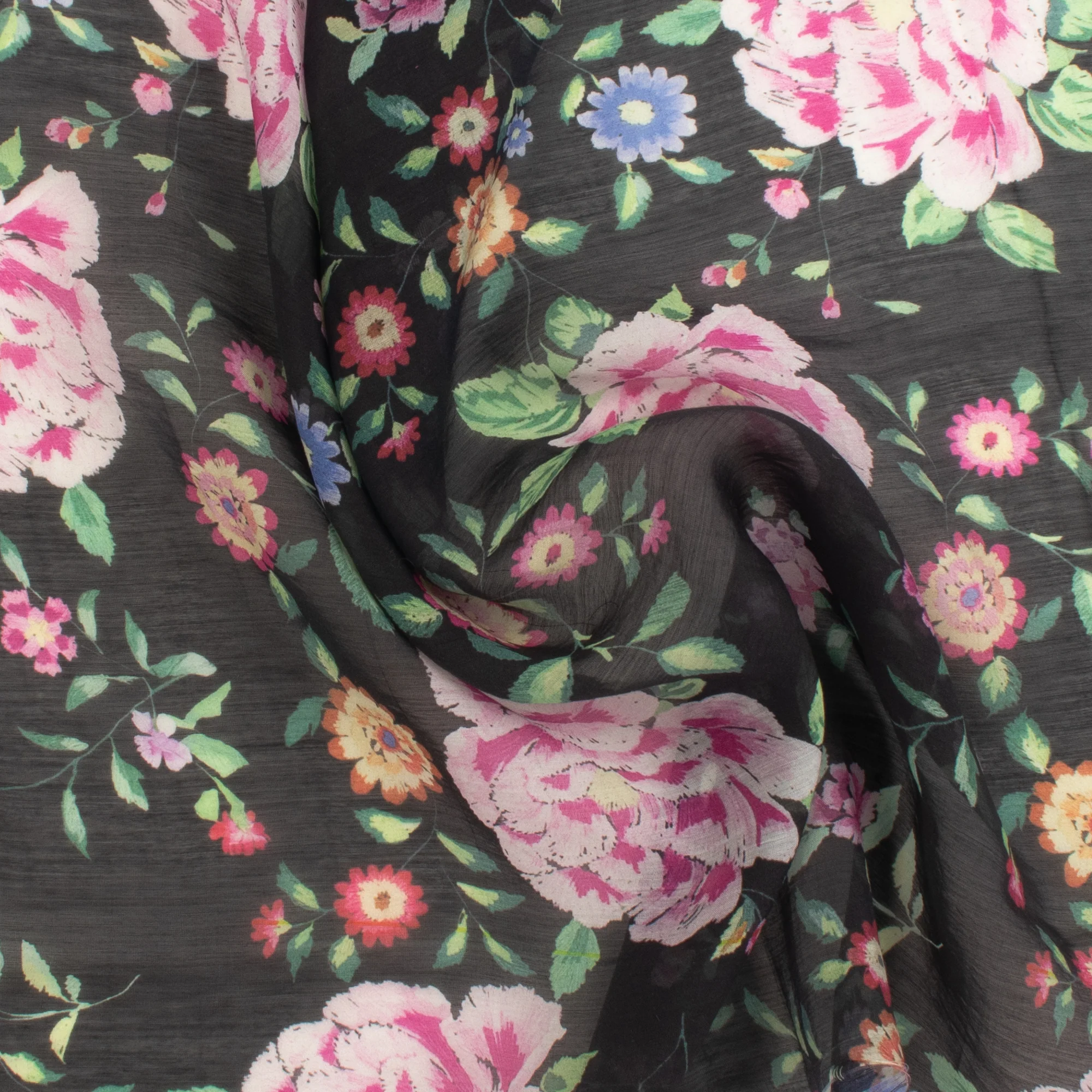Digital Printed Voile - «TRINITY» - 009 - Black - Image 2
