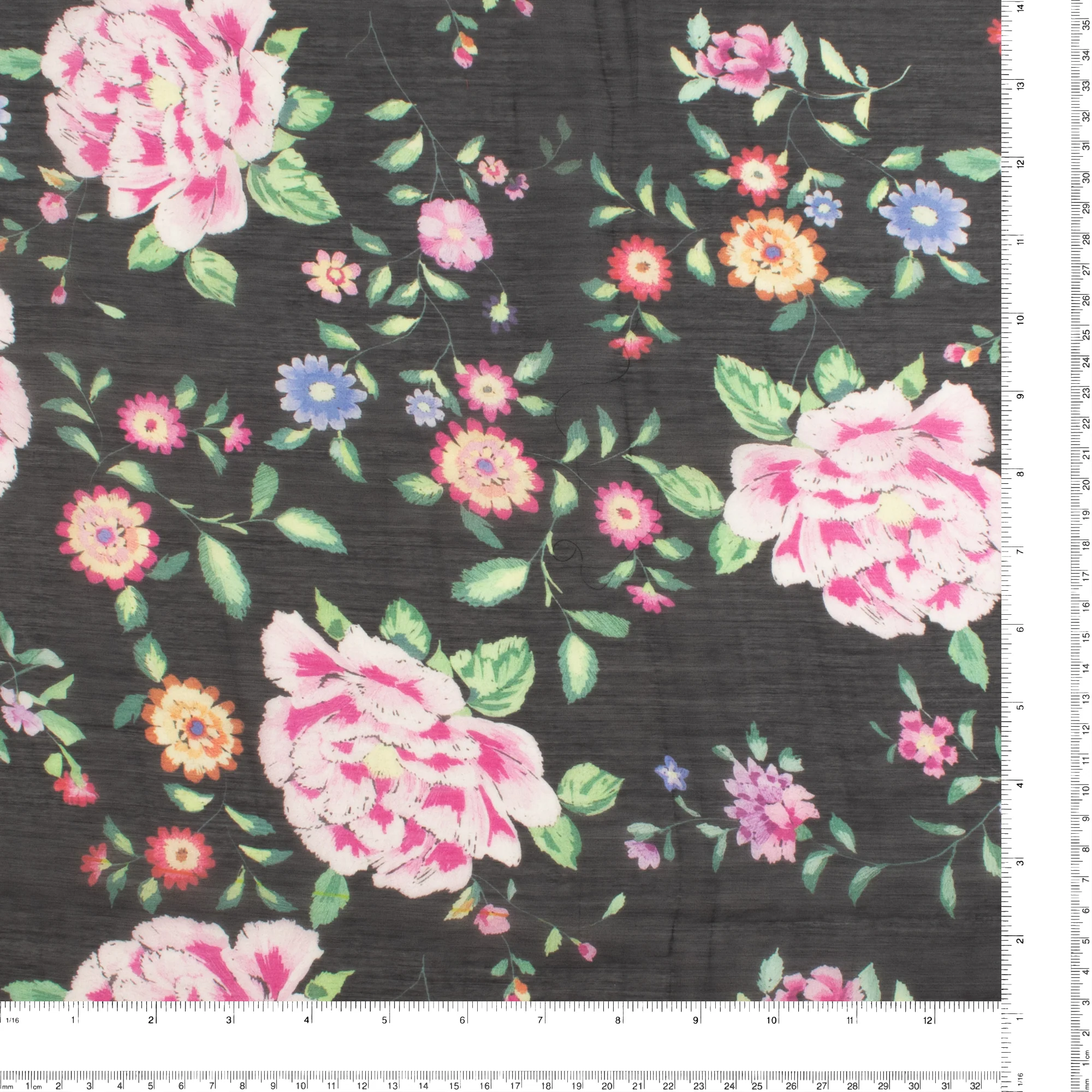 Digital Printed Voile - «TRINITY» - 009 - Black - Image 3