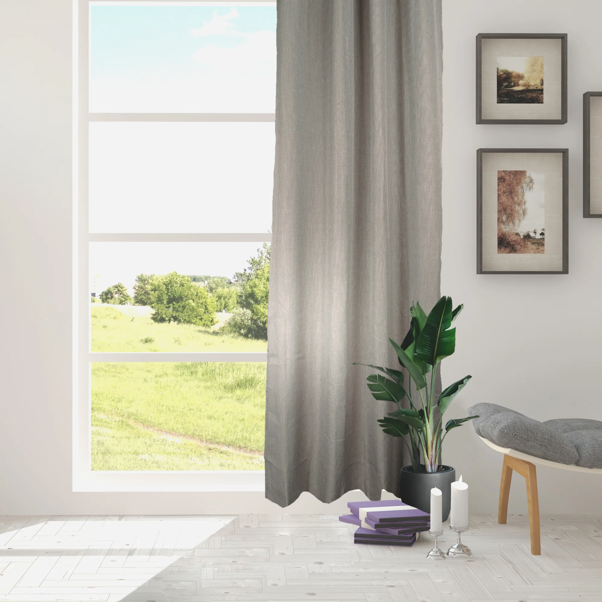 Dimout grommet panel - Ronin - Silver - 54 x 85" (137 x 215 cm) - Image 4