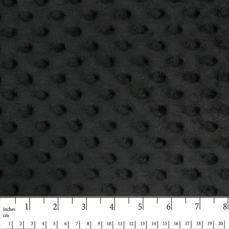 Dimple Micro Chenille Fleece - Black