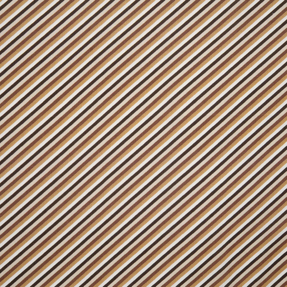 DISCOVER Printed Cotton - Digonals stripes - Brown