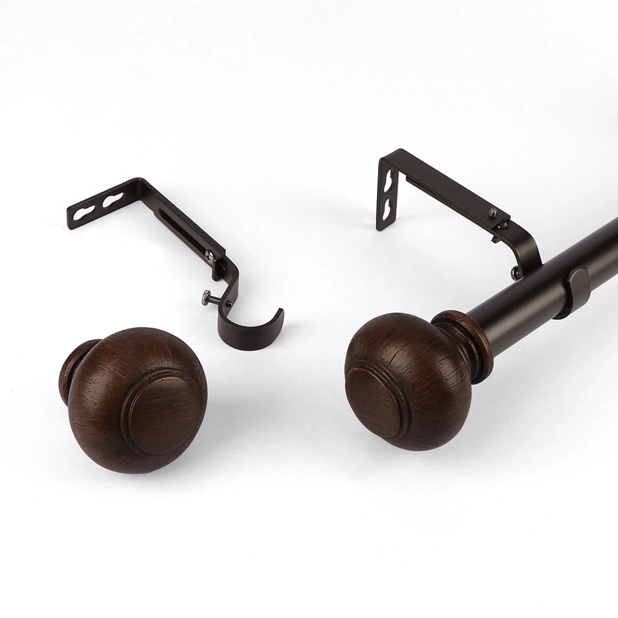 Doorknob - Metal rod set - Natural Wood - Image 3