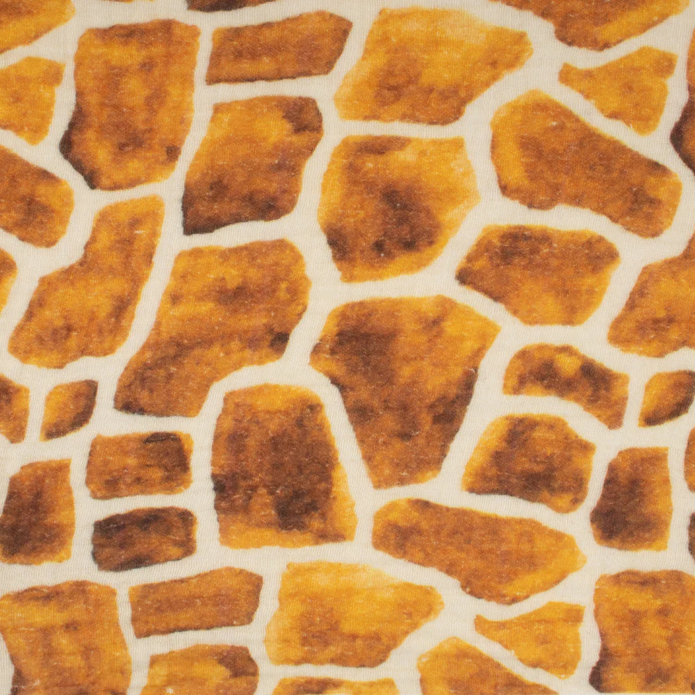 Double Gauze Print - TRINA - Giraffe - Brown