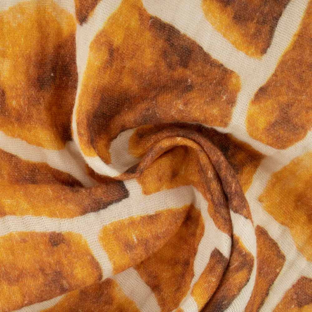 Double Gauze Print - TRINA - Giraffe - Brown - Image 2