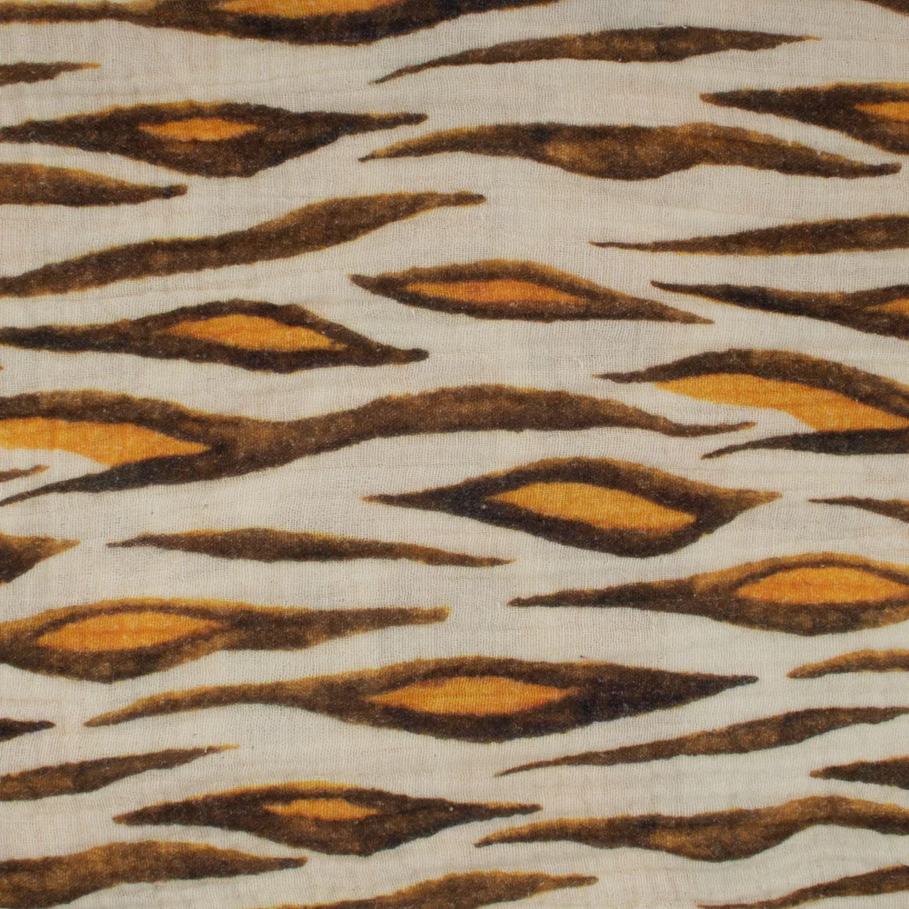 Double Gauze Print - TRINA - Tiger - Brown