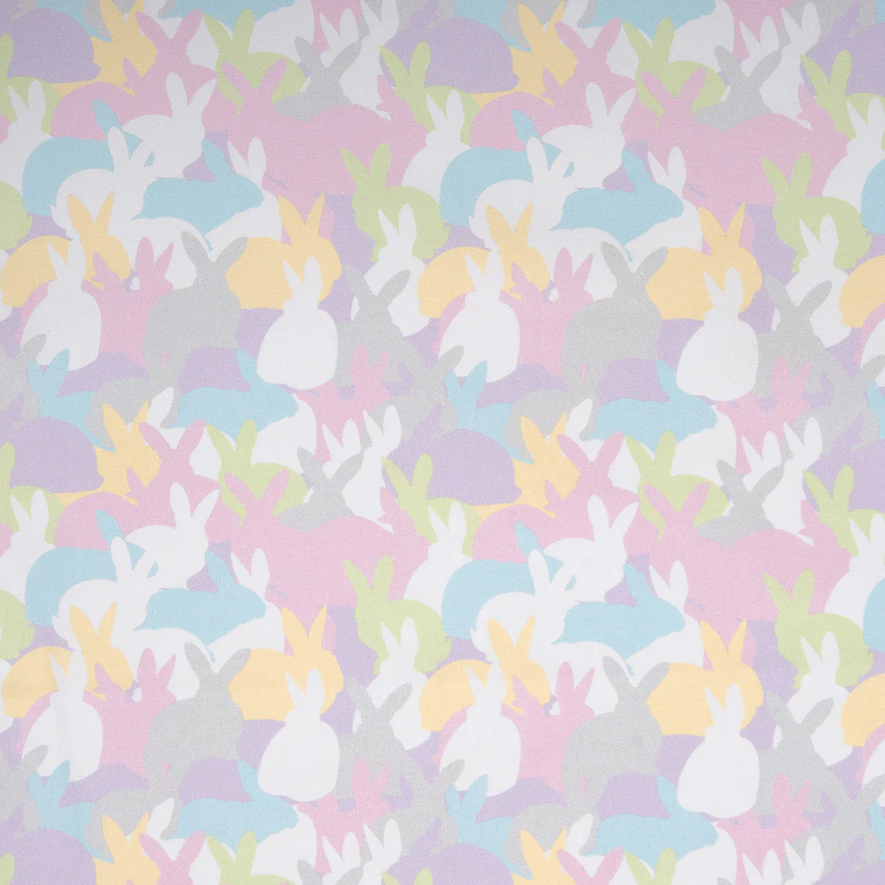 EASTER Printed Cotton - Camouflage rabbit - Multicolour
