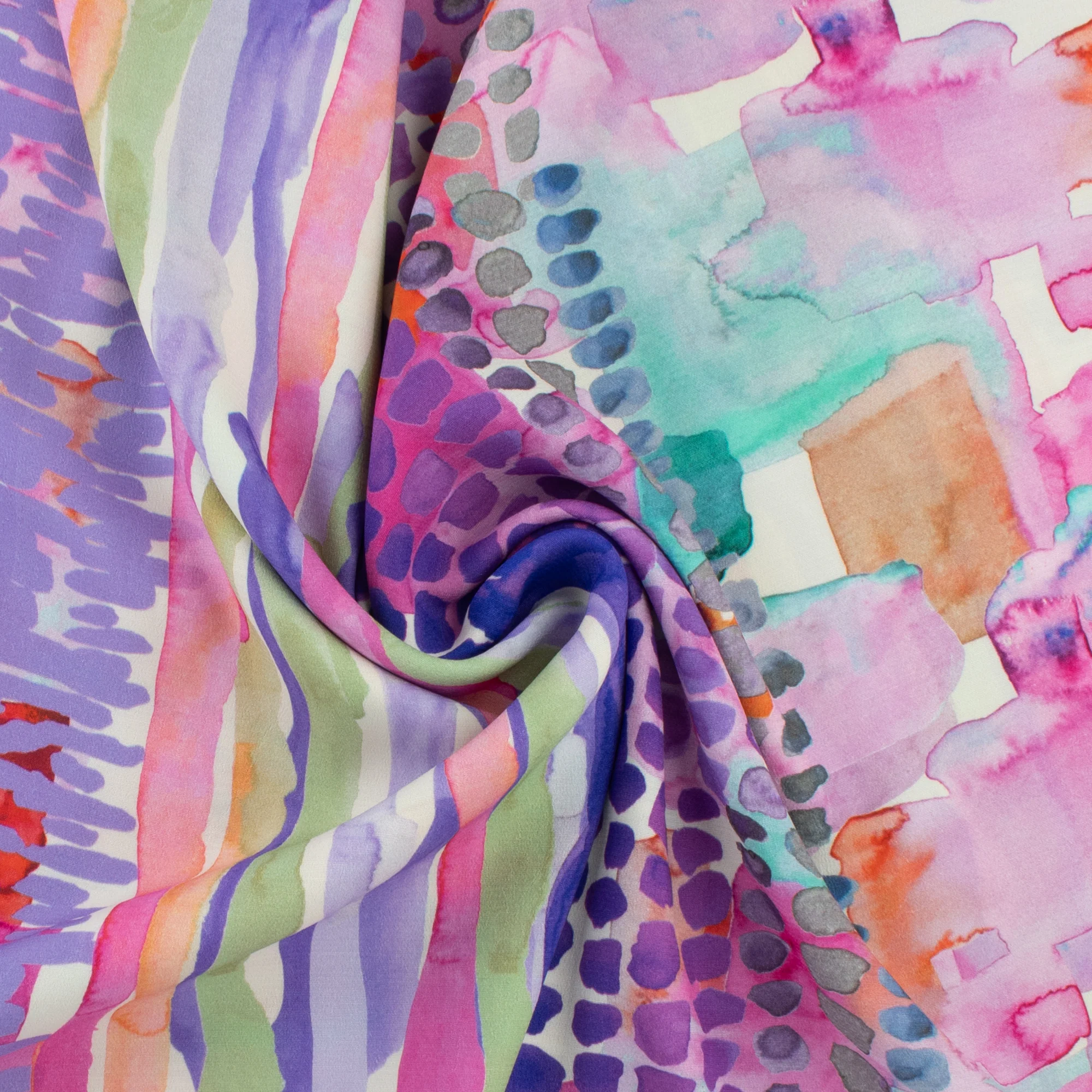 ECOVERO Printed Viscose - IBIZA - 003 - Purple - Image 2