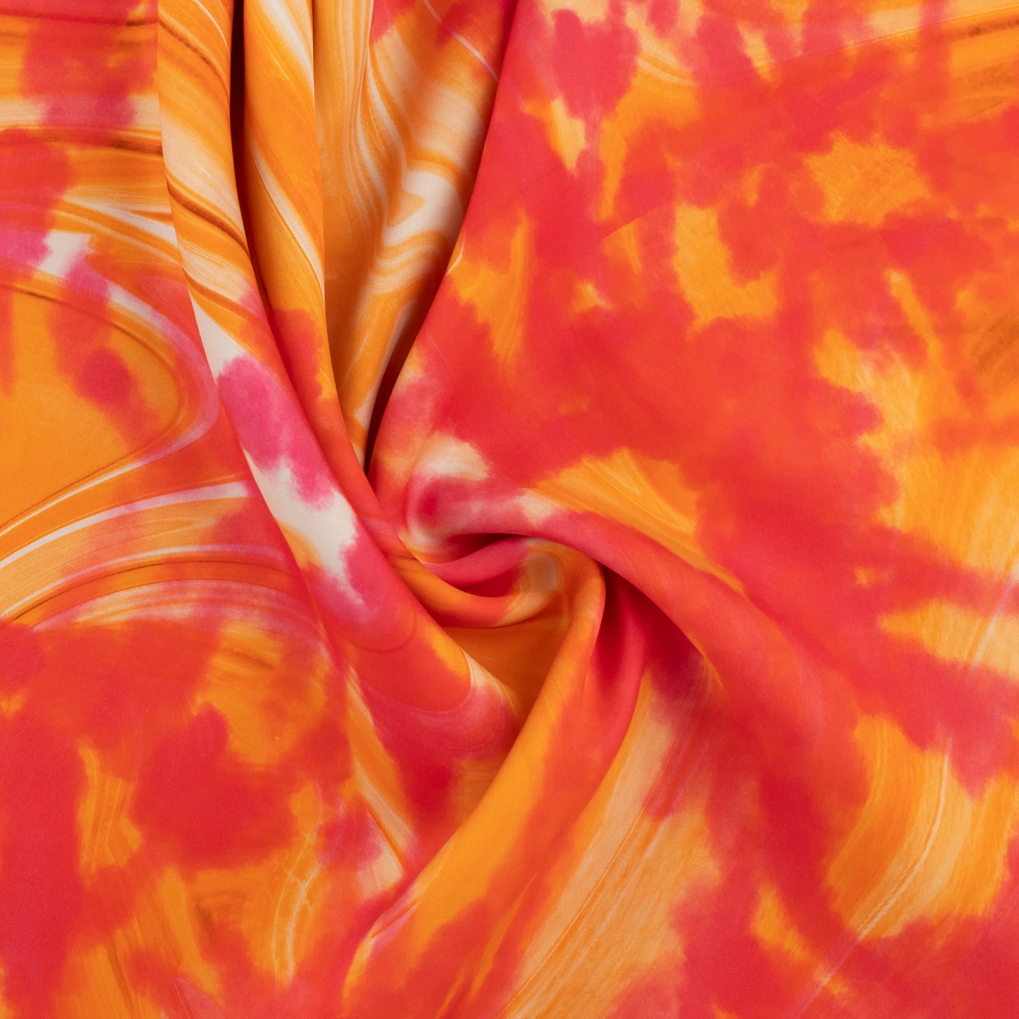 ECOVERO Printed Viscose - IBIZA - 004 - Coral - Image 2