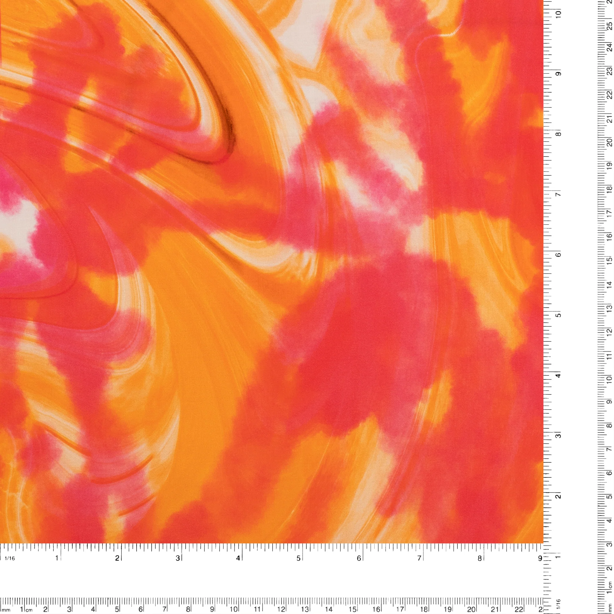 ECOVERO Printed Viscose - IBIZA - 004 - Coral - Image 3