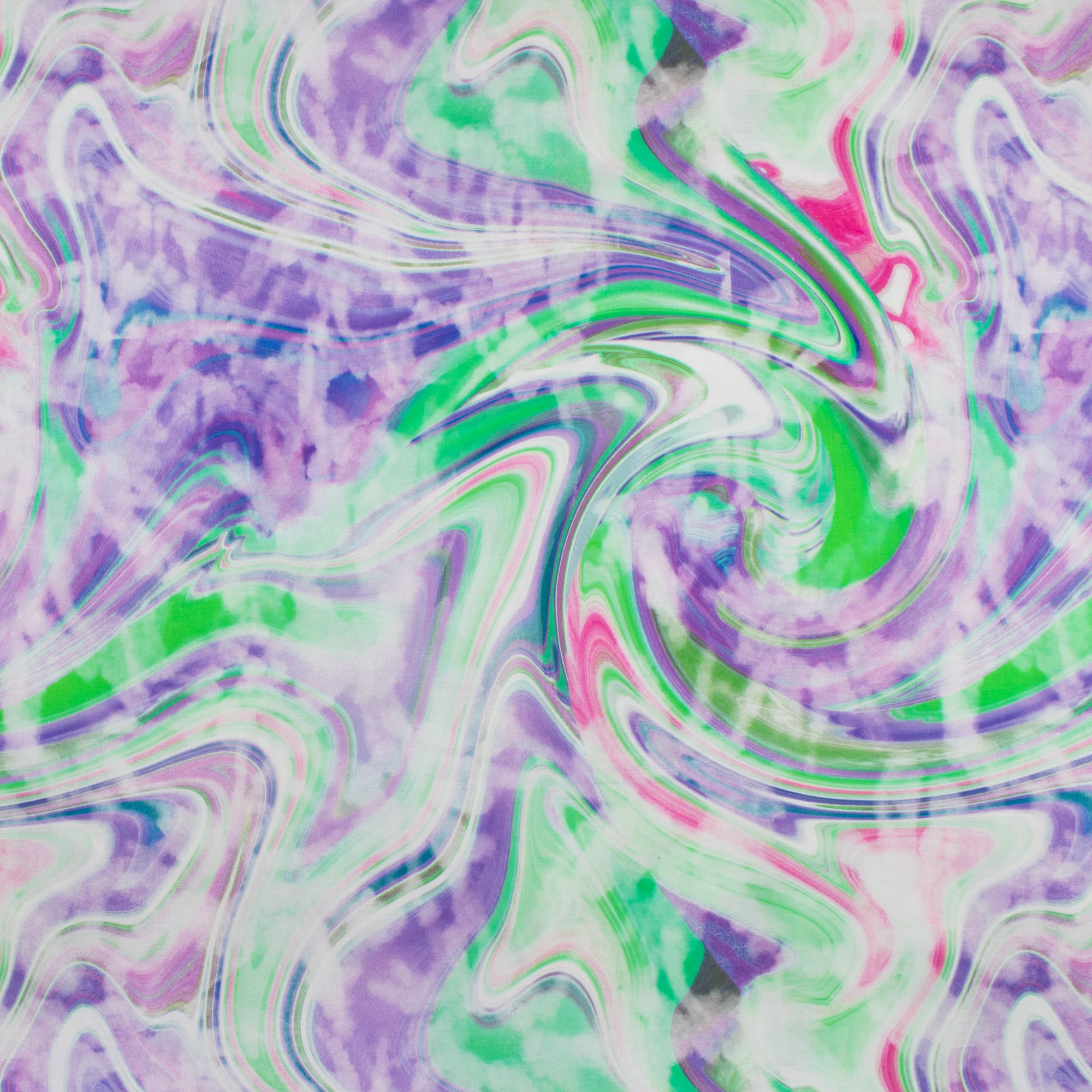 ECOVERO Printed Viscose - IBIZA - 005 - Purple & Green